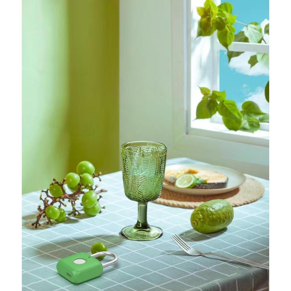 Candado Biométrico eLinkSmart Verde Aguacate 20 Huellas