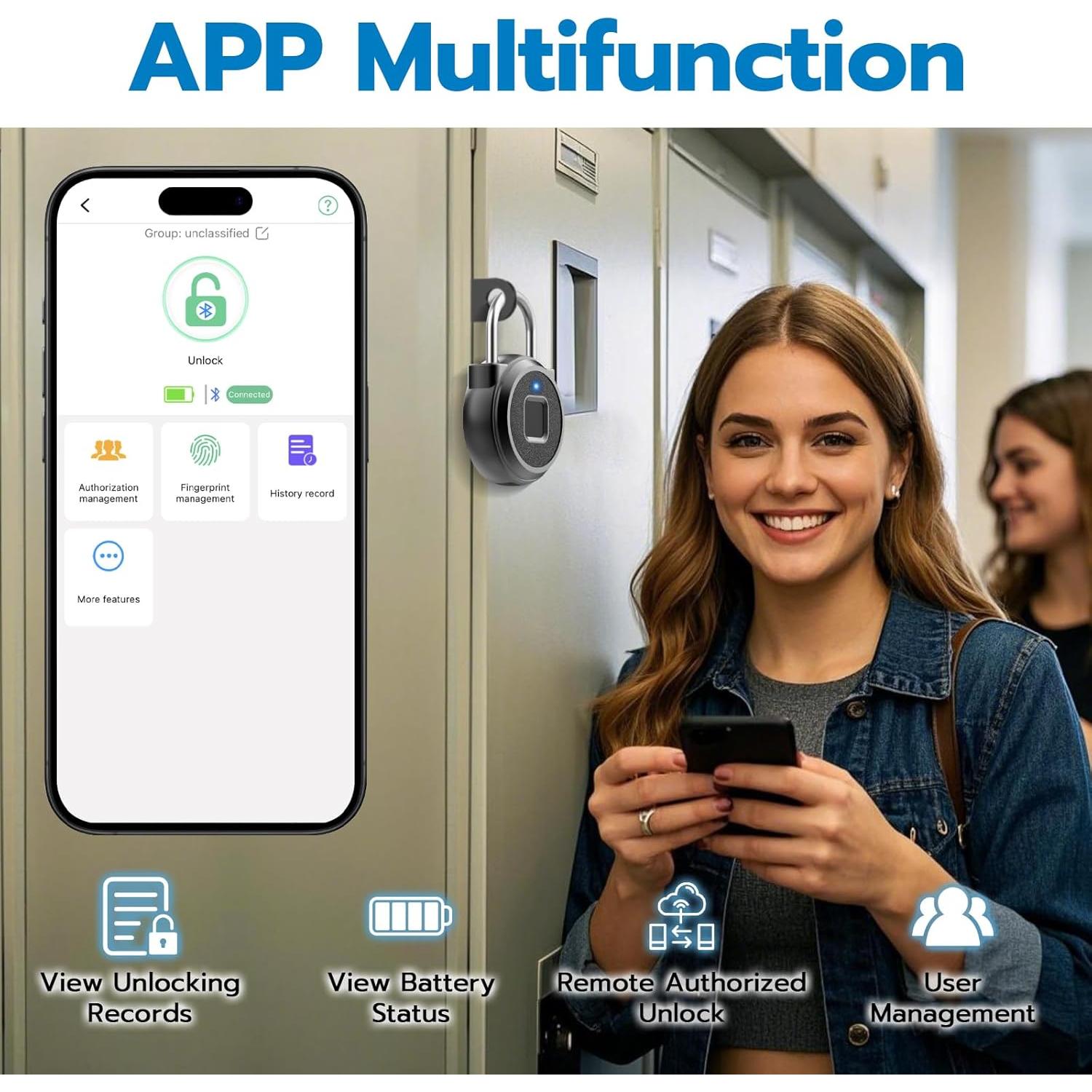 Candado Biométrico Eseesmart con Huella Dactilar 68g