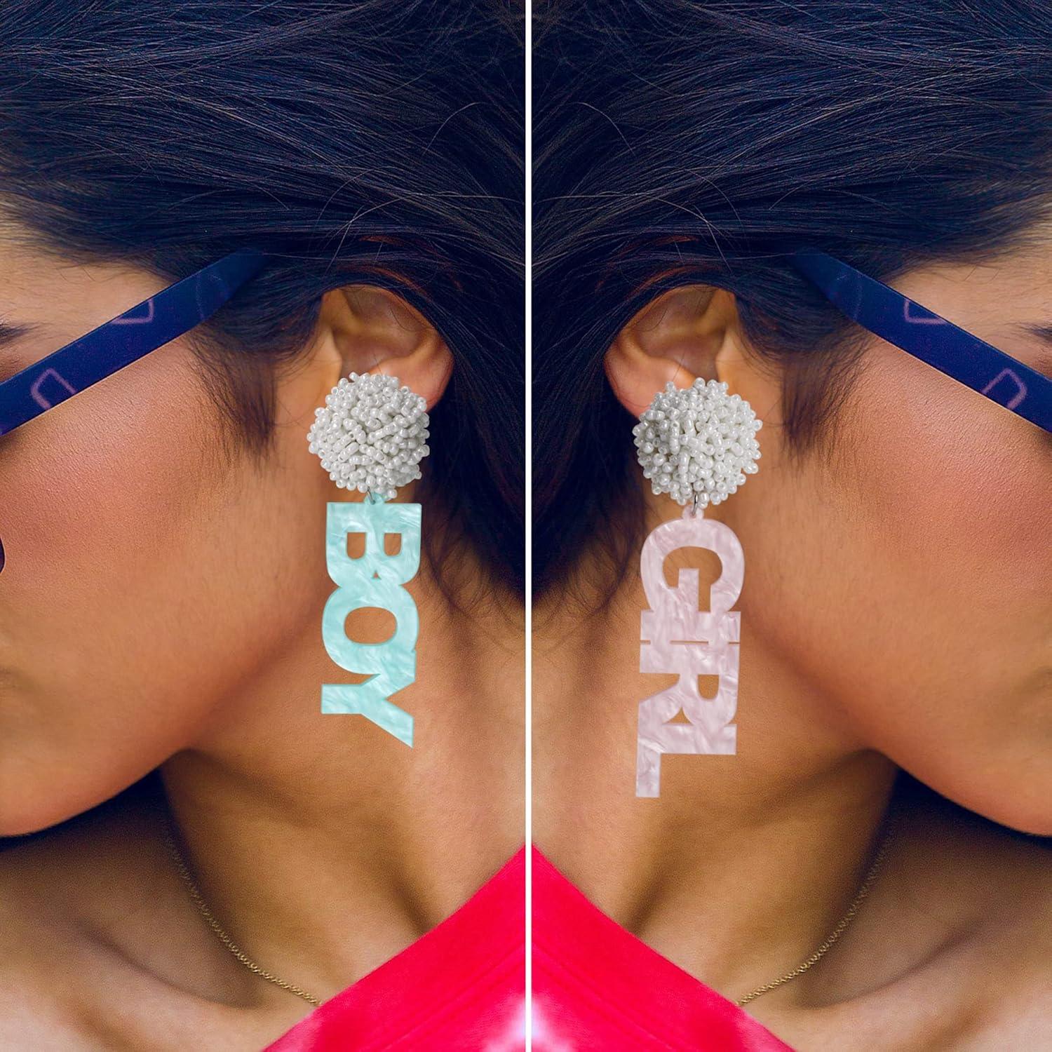 Pendientes Revelación de Género JTRF Azul y Rosa 8,89 cm