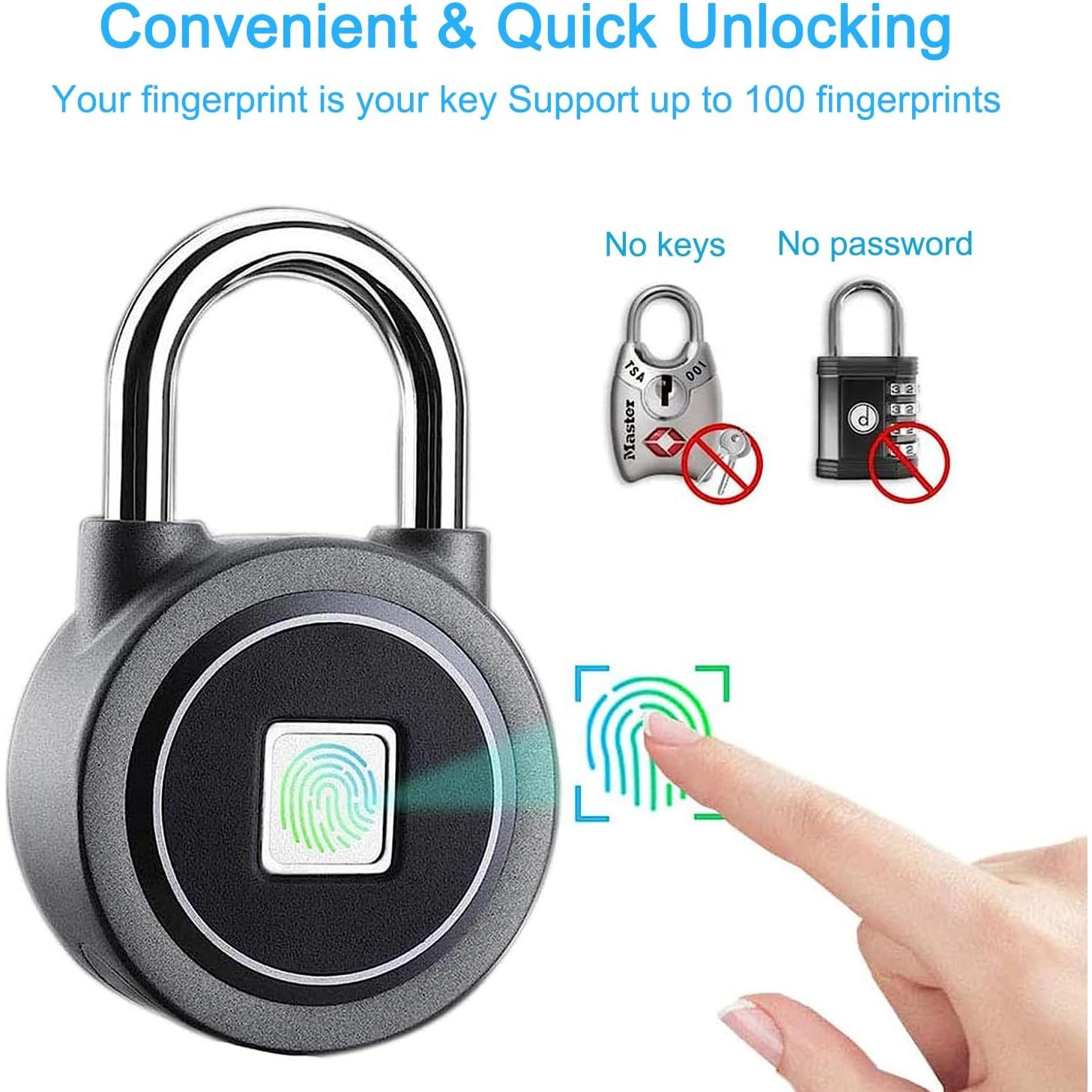 Candado Biométrico MEGAFEIS Bluetooth Gris 181g