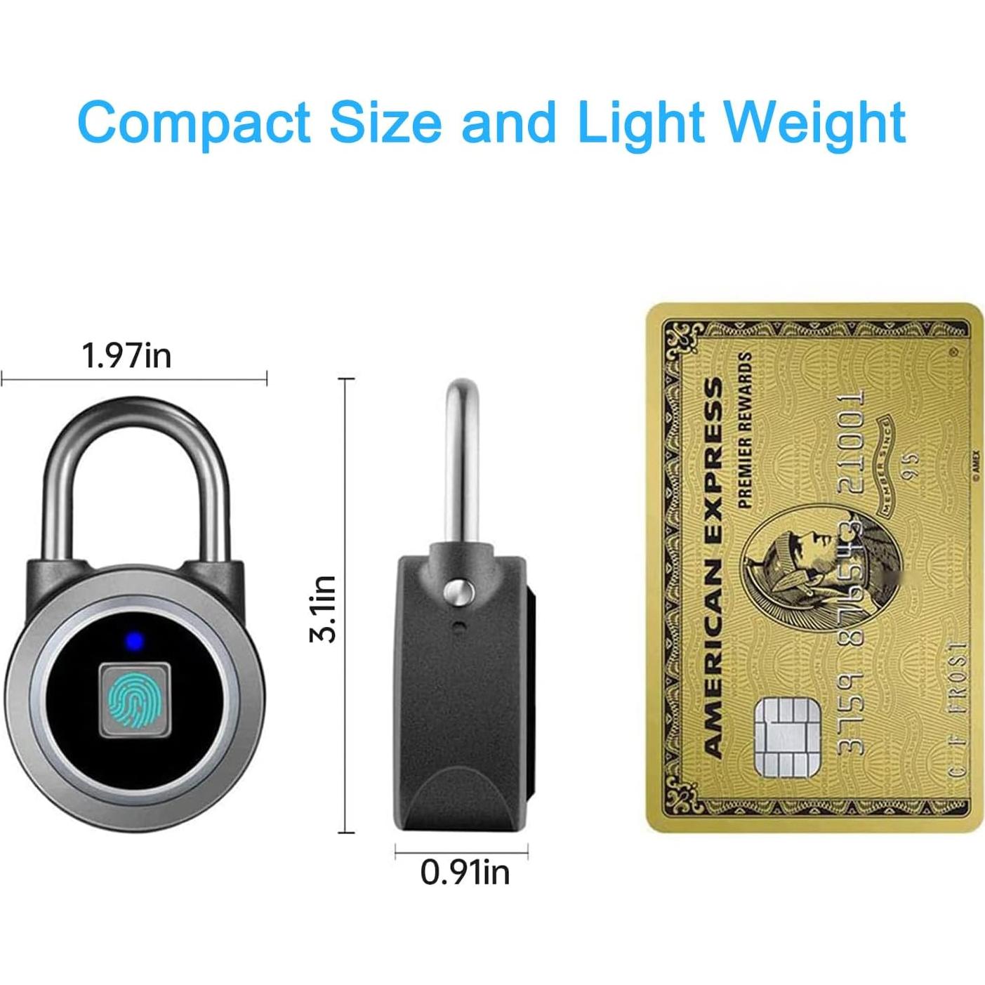 Candado Biométrico MEGAFEIS Bluetooth Gris 181g