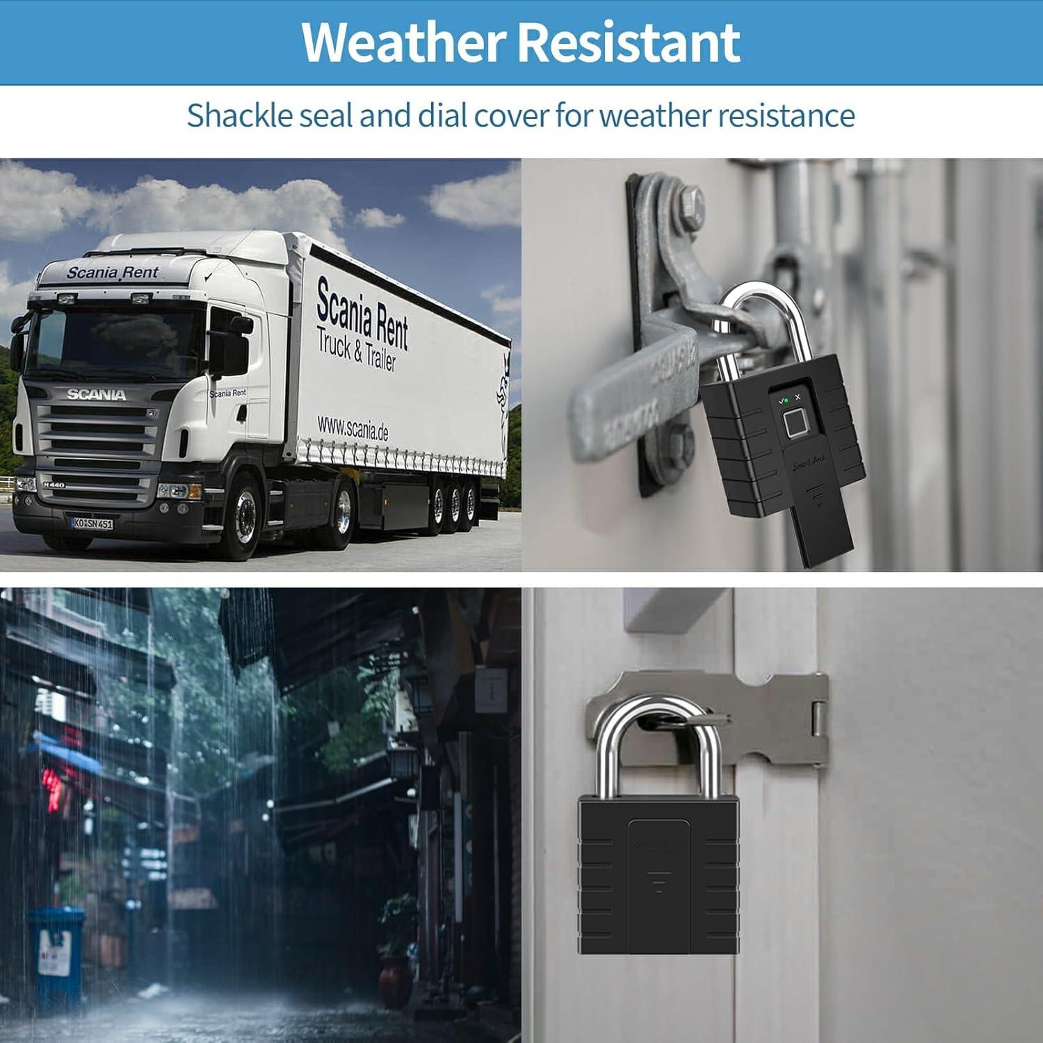 Candado Inteligente KENRONE Huella Dactilar Resistente IPX66