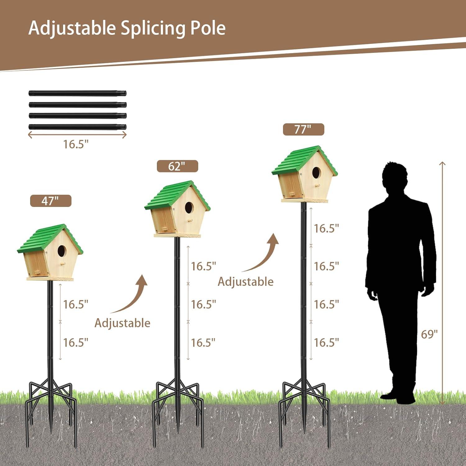 Poste para Casa de Aves ReTang 195 cm Ajustable Metal