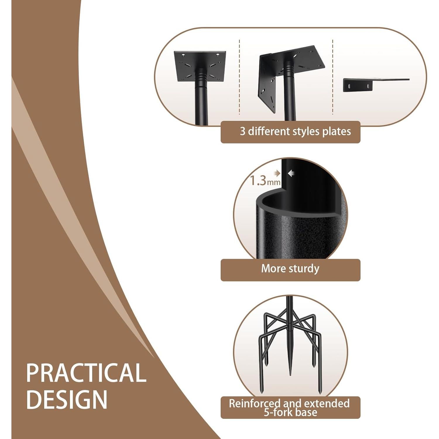 Poste para Casa de Aves ReTang 195 cm Ajustable Metal