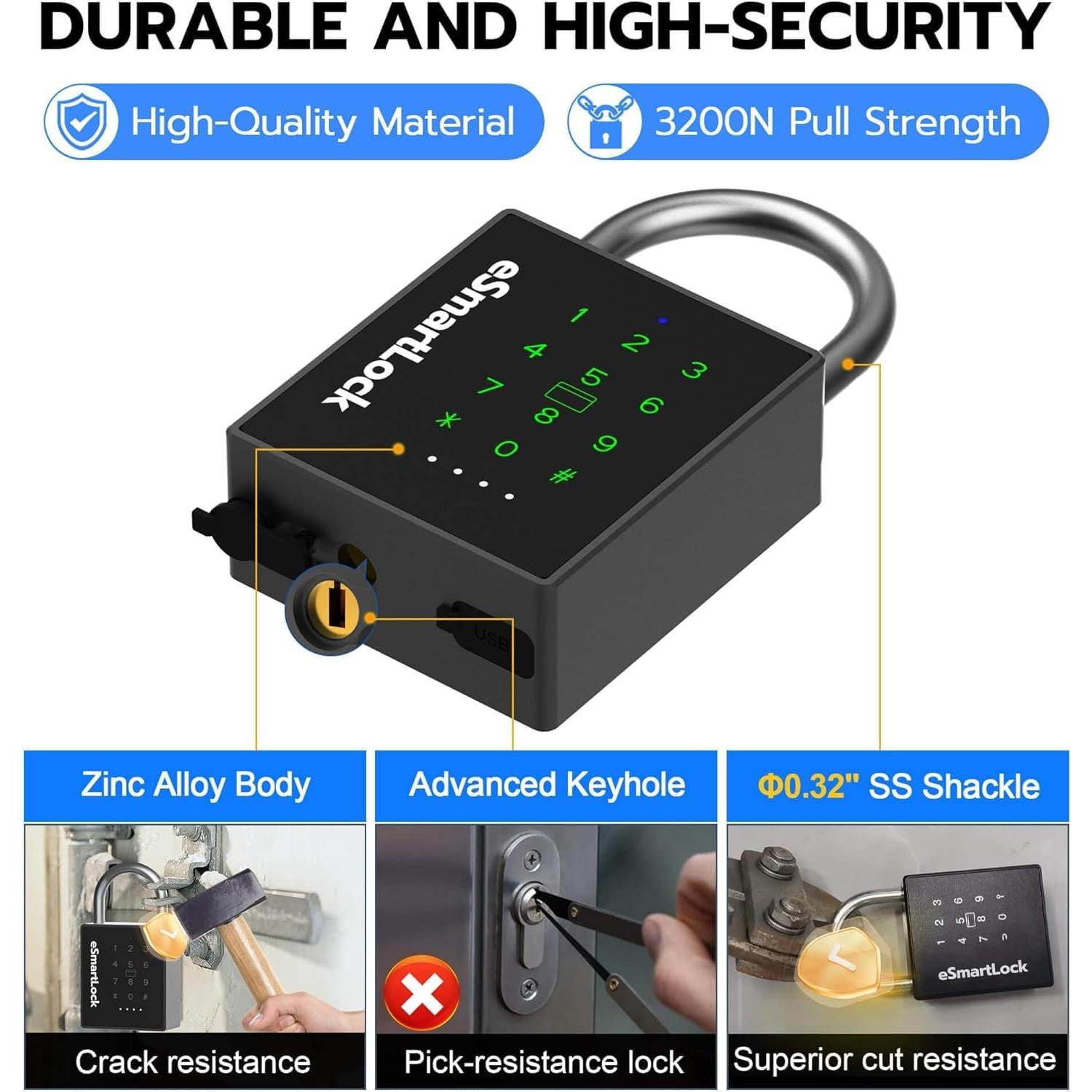 Candado Inteligente eLinkSmart P12BC Alta Resistencia IP67