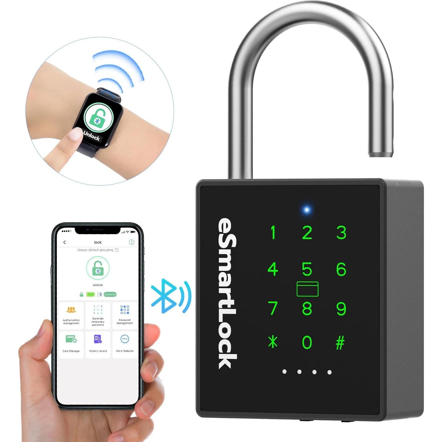 Candado Inteligente eLinkSmart P12BC Alta Resistencia IP67