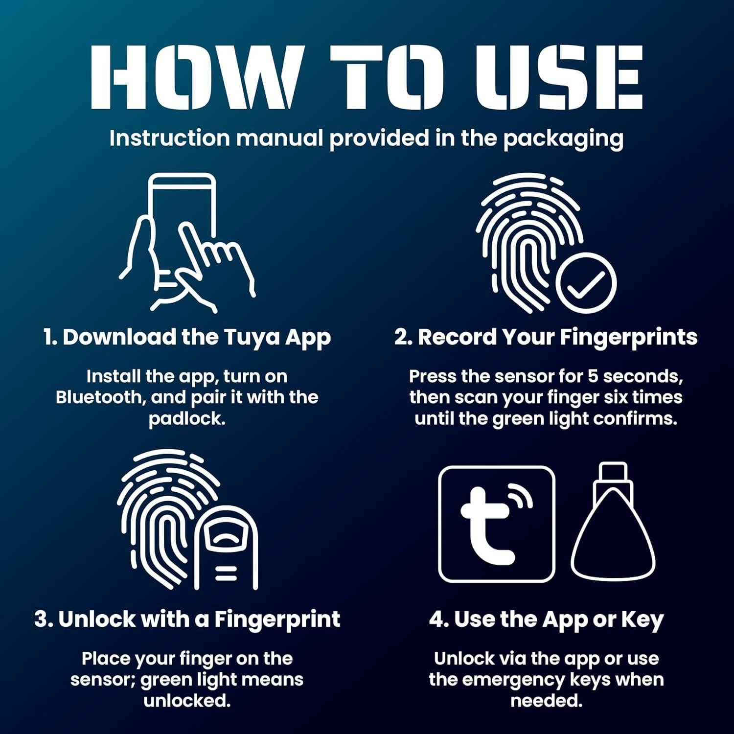 Candado Inteligente Magmaus SRL70 Biométrico 20 Huellas