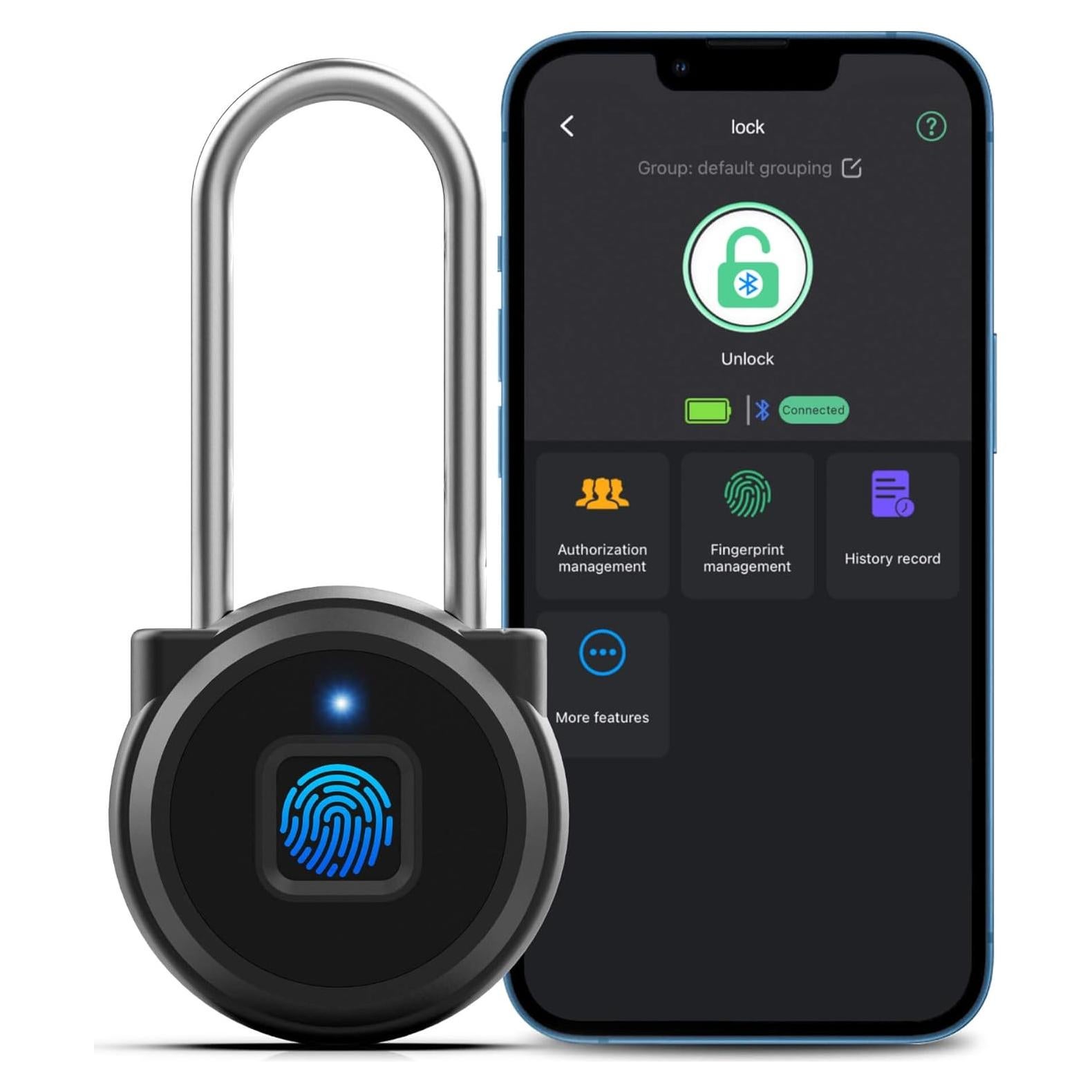 Candado Biométrico Sin Llave Anweller P5L Compacto Negro