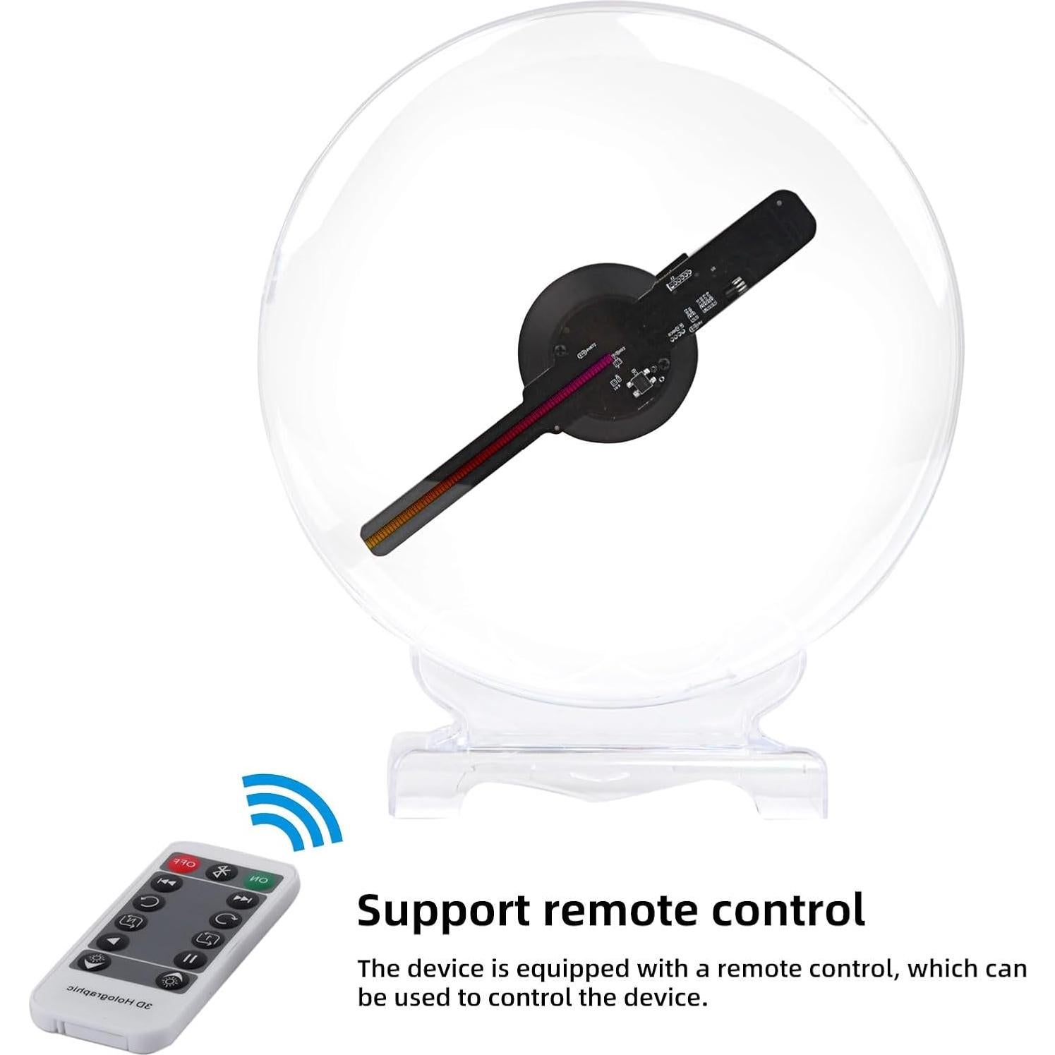 Ventilador Holográfico 3D Missyou 7.9" con Control Remoto