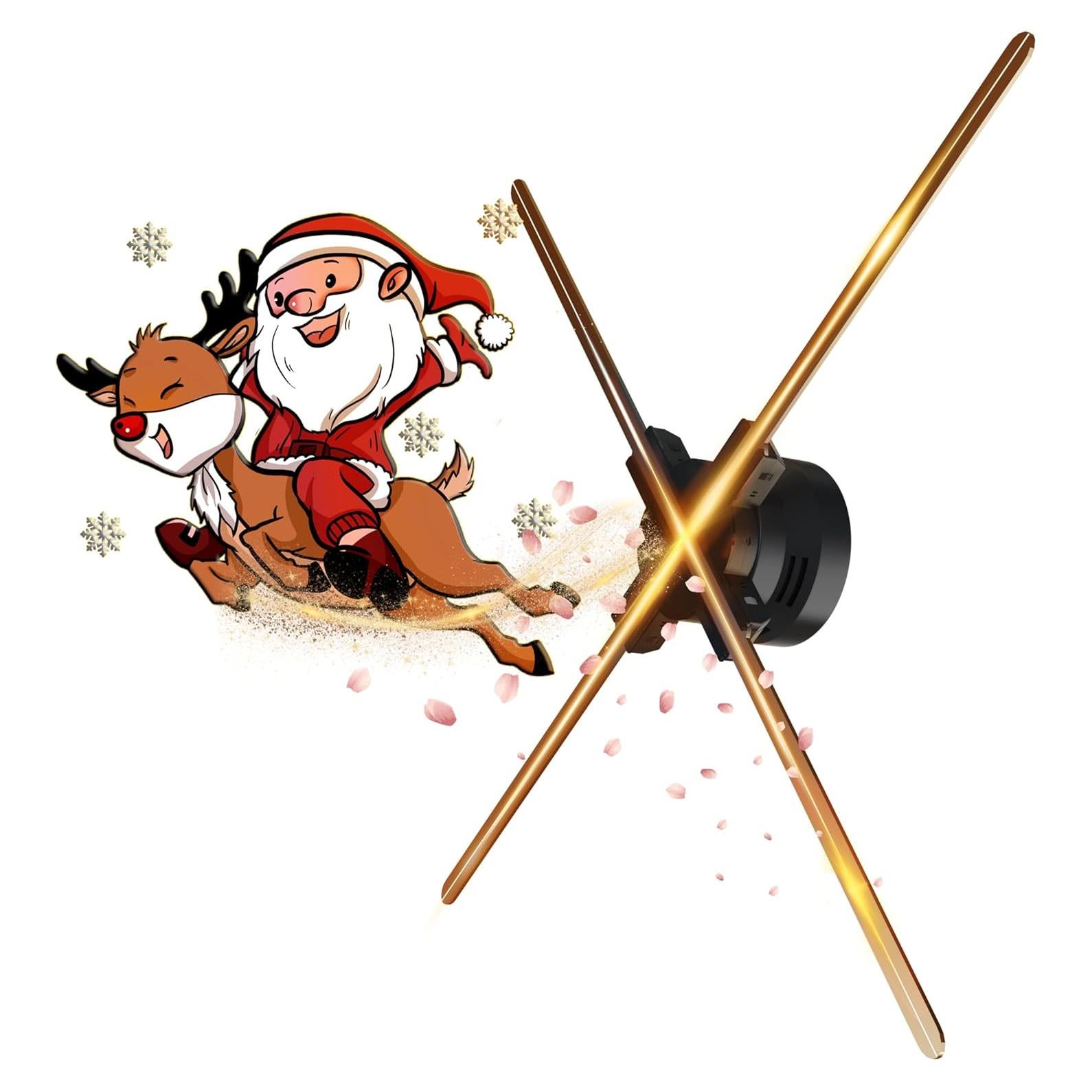 Ventilador Holográfico 3D Missyou MS70 - 70CM, Control Remoto, 832 LED