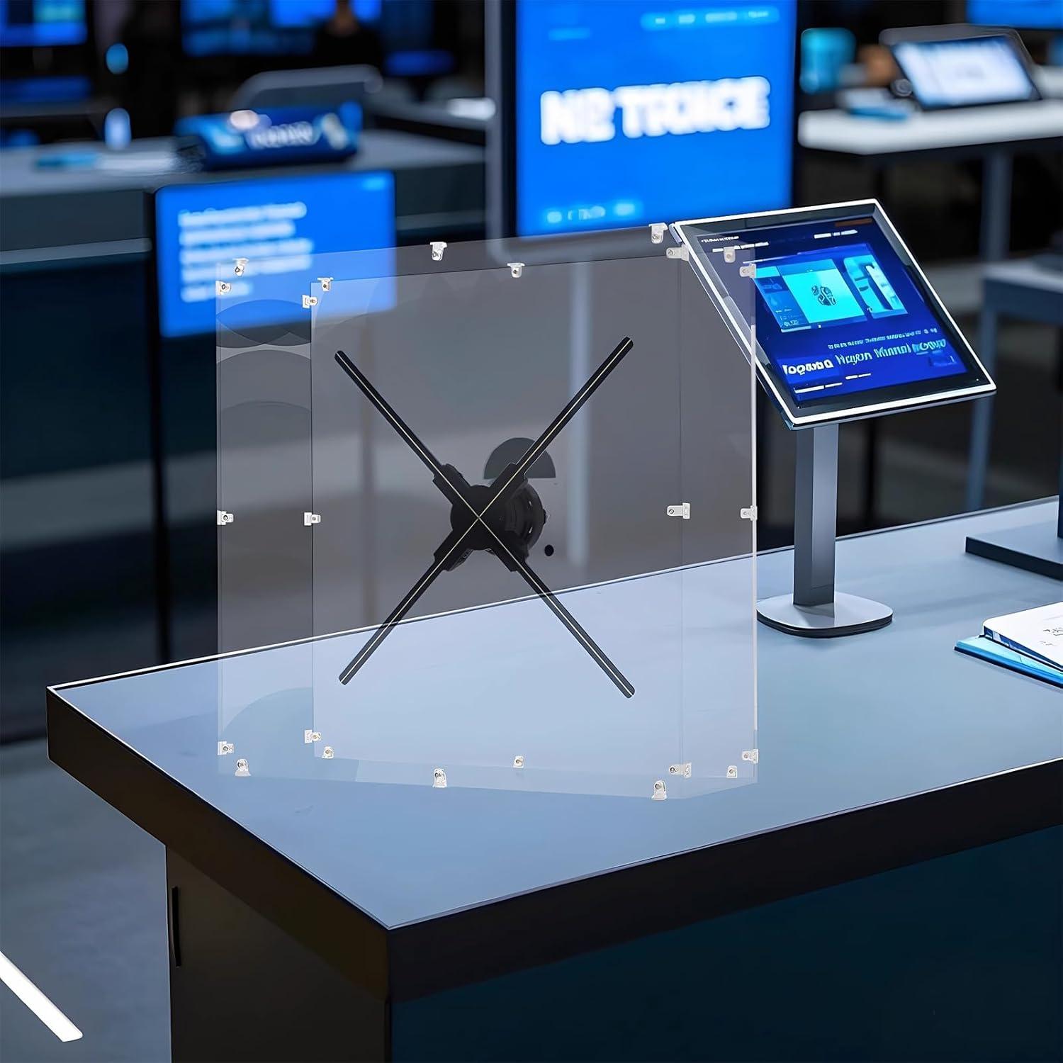 Ventilador Holográfico 3D Missyou MS70 - 70CM, Control Remoto, 832 LED