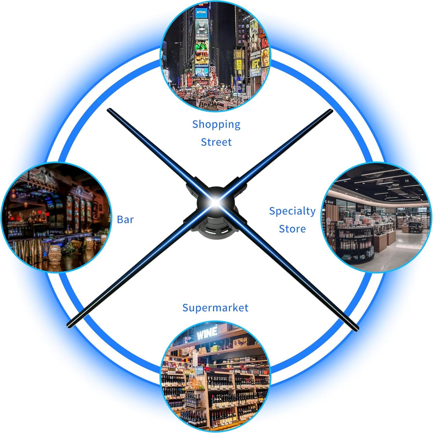 Ventilador Holográfico 3D GIWOX F65 25.6" 1080P LED