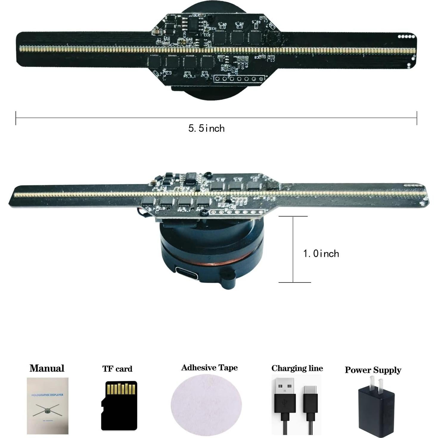 Proyector Holográfico 3D Missyou LED Wi-Fi 5.5" para Eventos