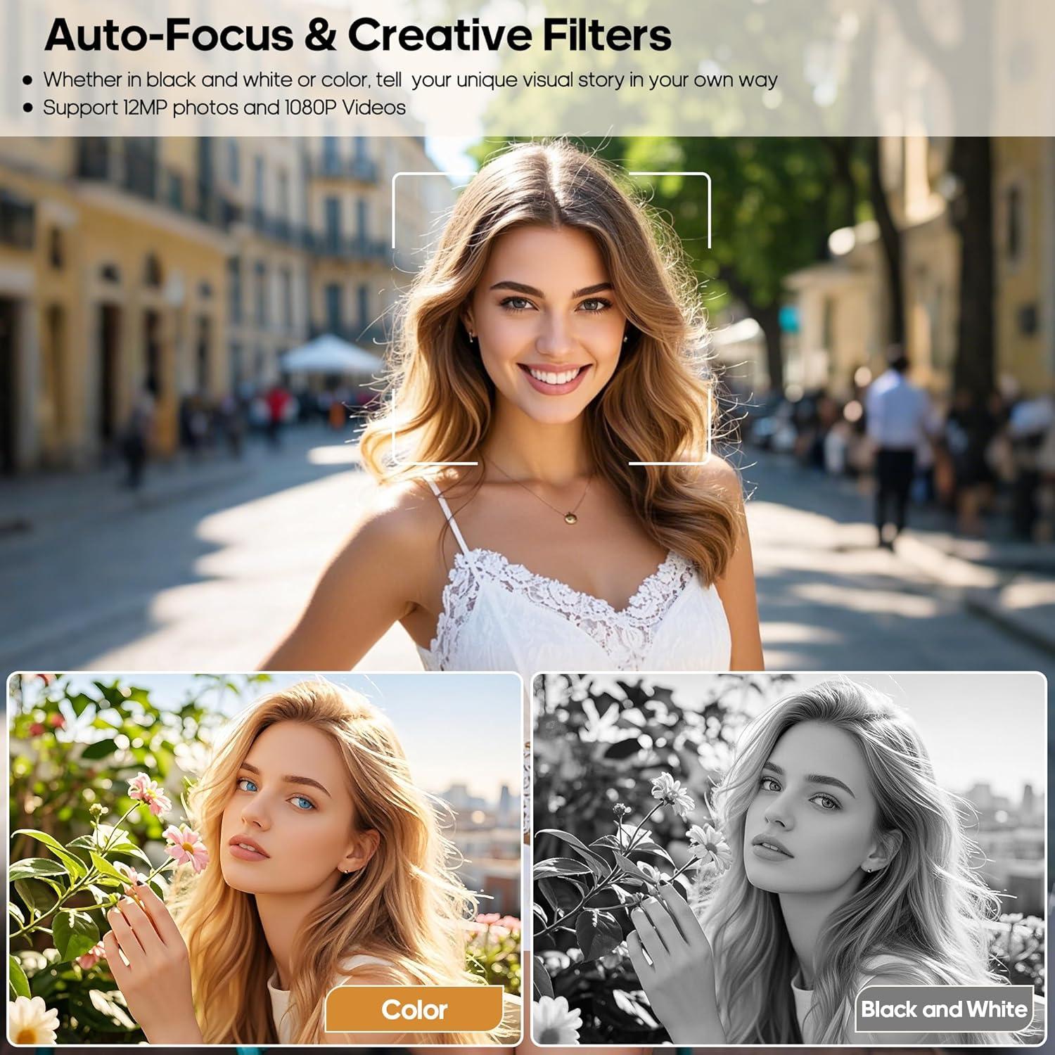 Cámara Digital Retro TLR NOWIFICAM Mini 12MP HD 1080P