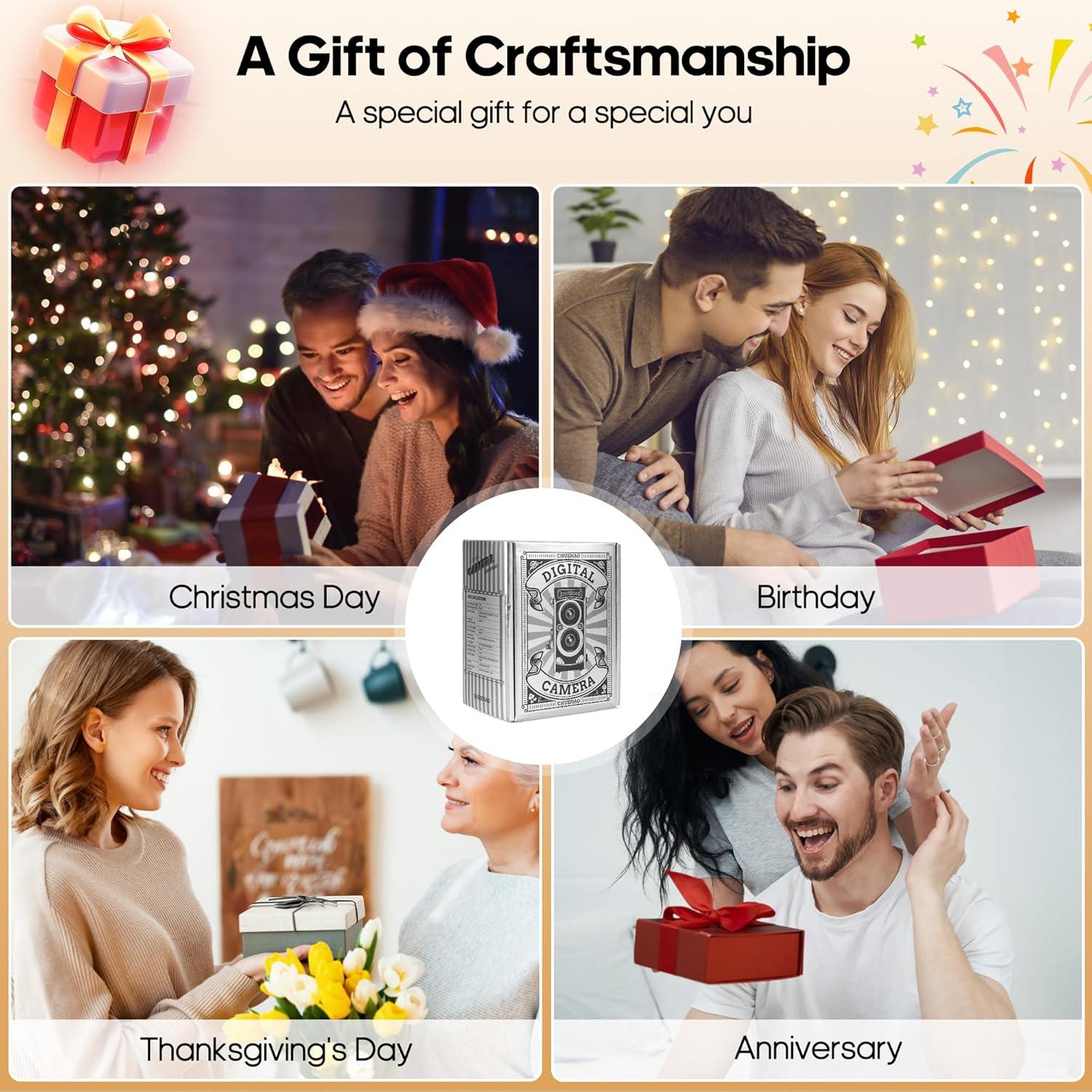 Cámara Digital Retro TLR NOWIFICAM Mini 12MP HD 1080P