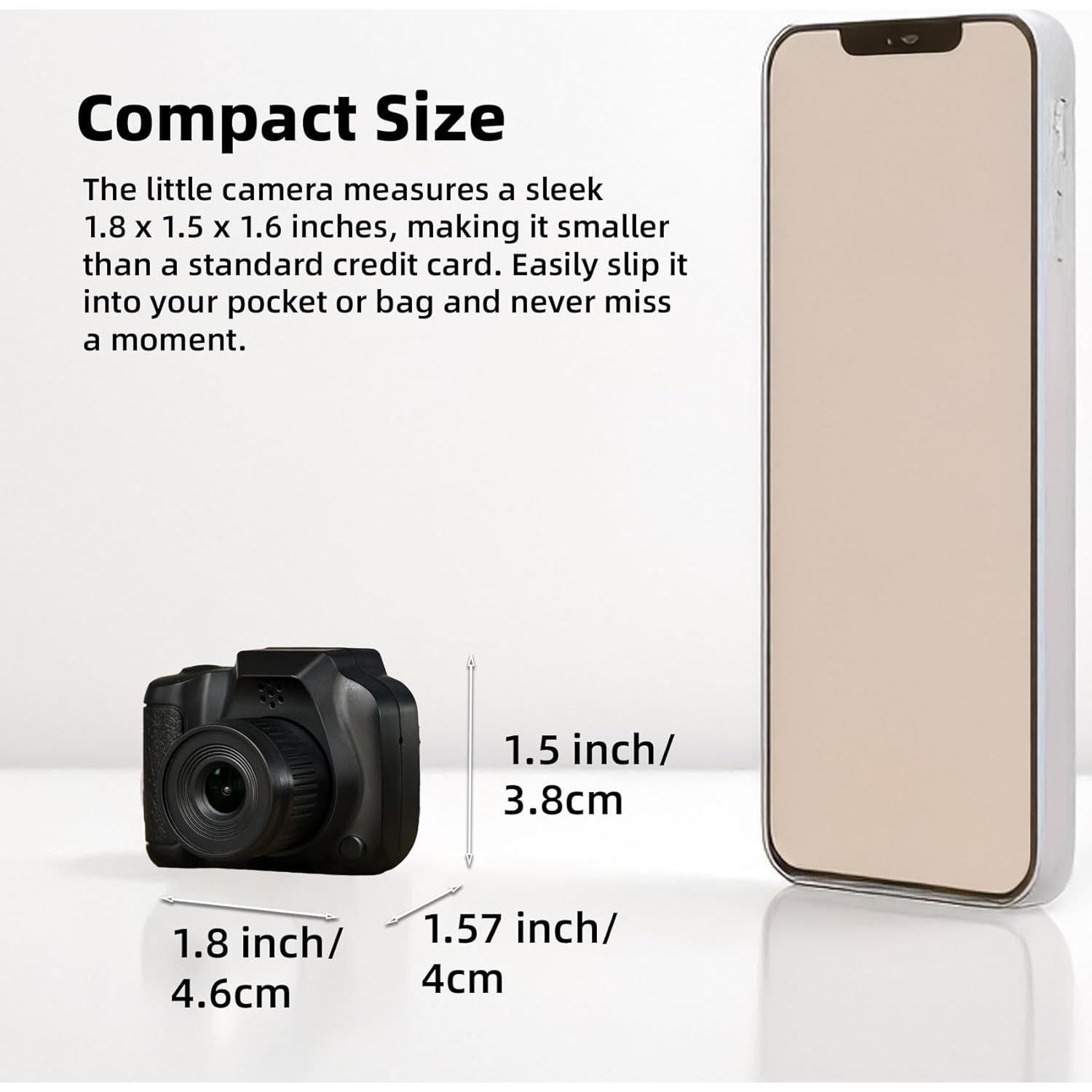 Mini Cámara Llaveros Sheawasy GL-FC-4K, 2MP, 32GB, Negro