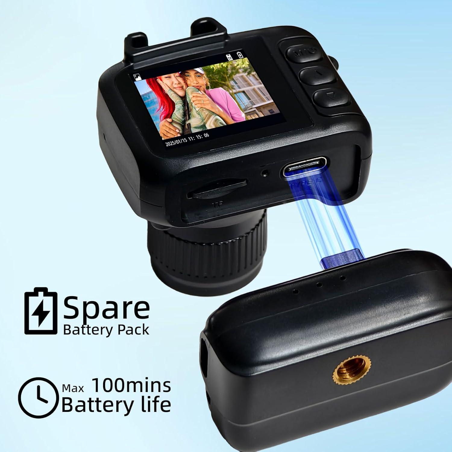 Mini Cámara Llaveros Sheawasy GL-FC-4K, 2MP, 32GB, Negro