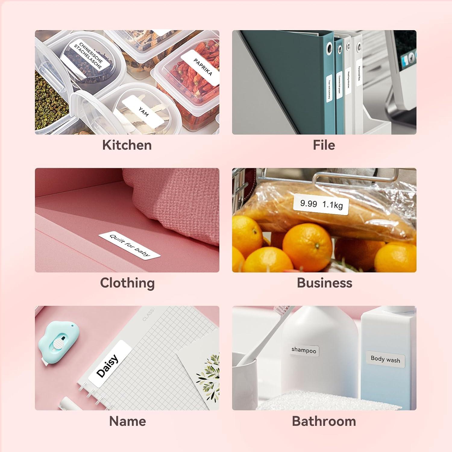 Cinta de Etiquetas NIIMBOT D11/D110/D101 12x40mm 3 Rollos