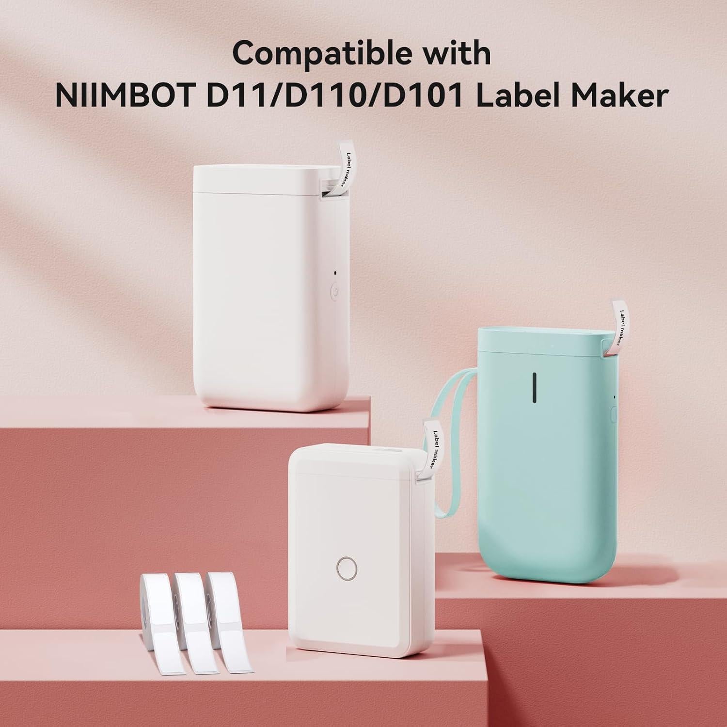 Cinta de Etiquetas NIIMBOT D11/D110/D101 12x40mm 3 Rollos