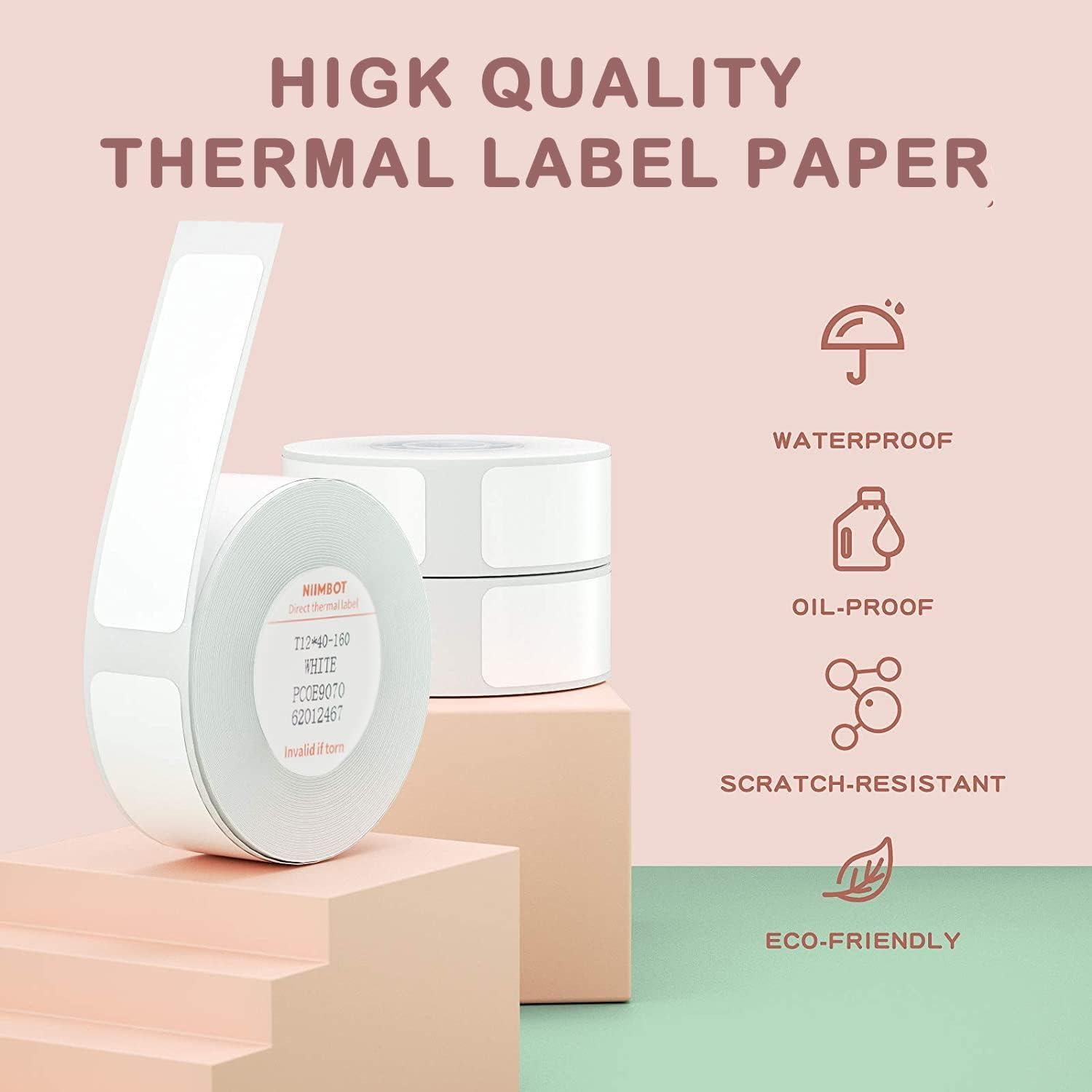 Cinta de Etiqueta Niimbot D11/D110/D101 3 Rollos 12x40mm