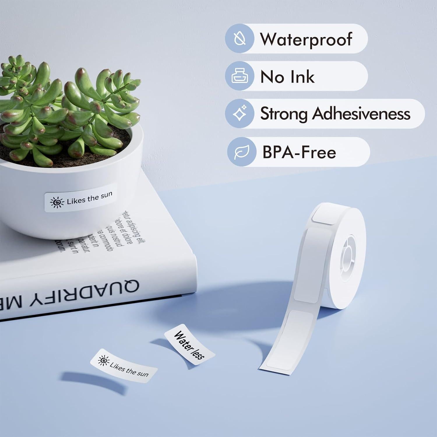 Cinta de Etiquetas NIIMBOT D11/D110/D101 12x40mm Blanca