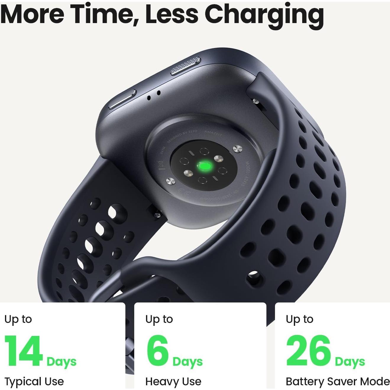 Reloj Inteligente Amazfit Bip 6 46mm, Pantalla AMOLED, GPS, 14 Días Batería