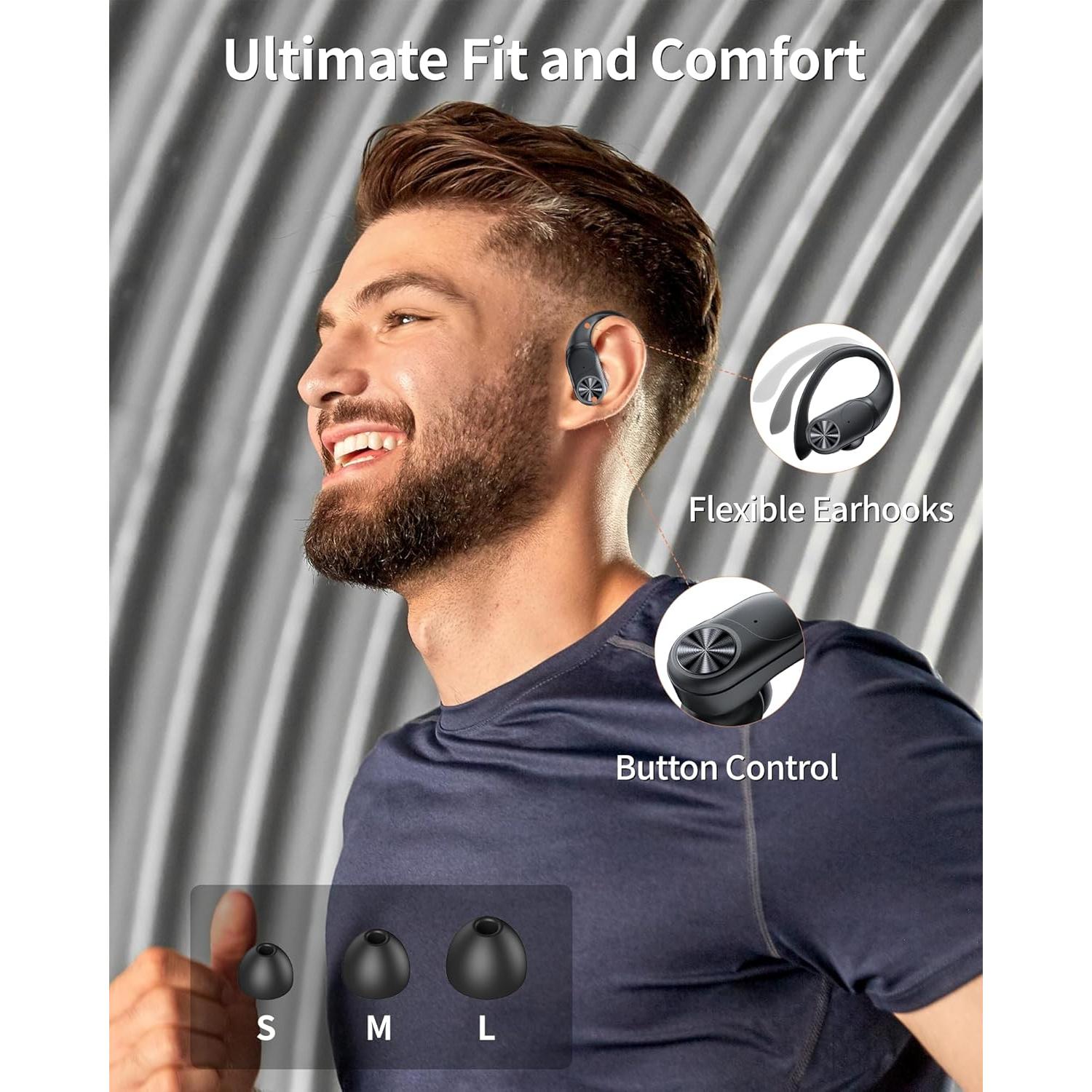 Auriculares Bluetooth PocBuds T60 Inalámbricos IPX7 80hrs