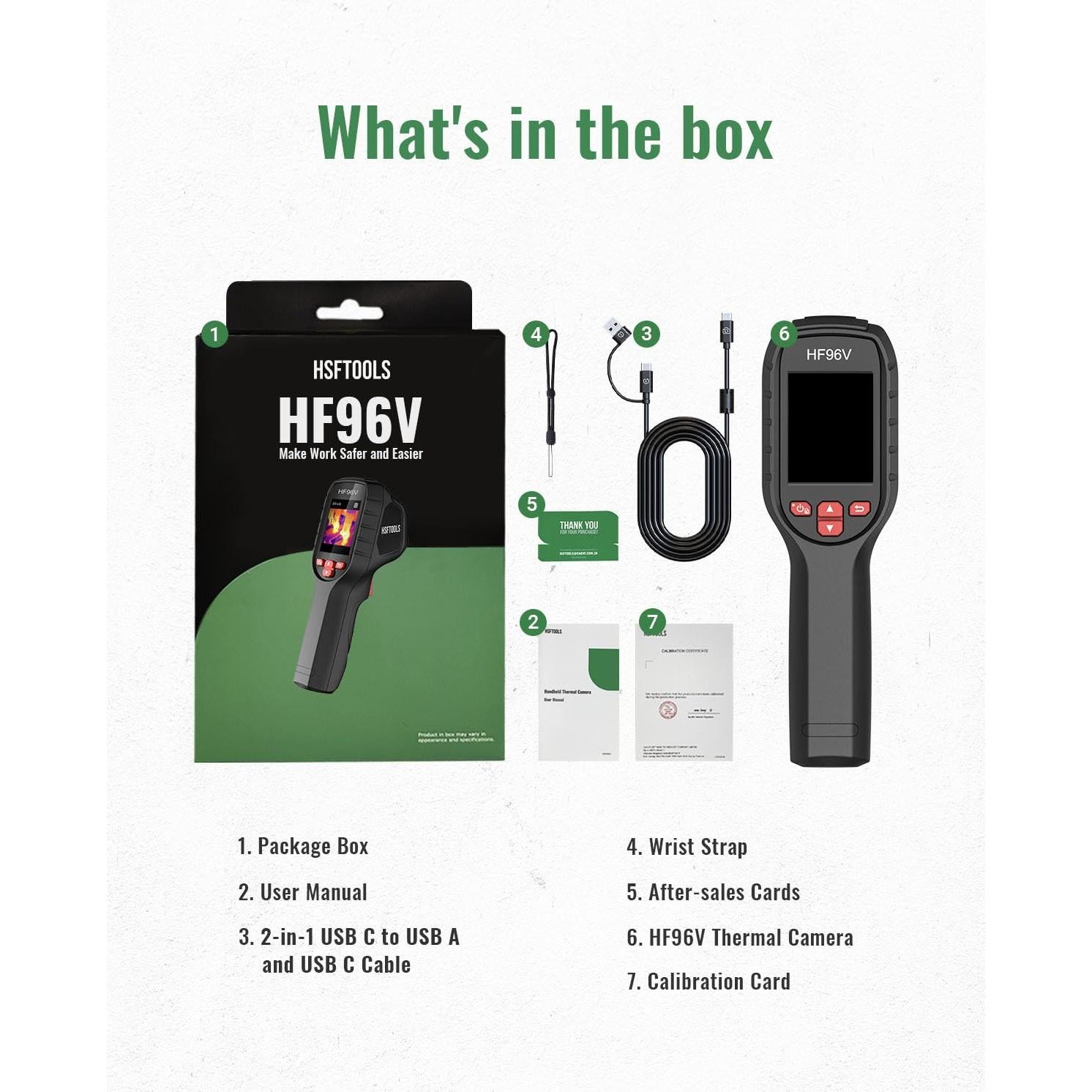 Cámara Térmica HSFTOOLS HF96V 240x240, Infrarroja IP54