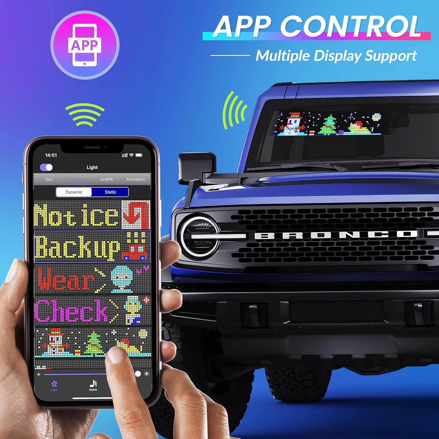 Cartel LED KJOY 38,1x10,2 cm Bluetooth Control App
