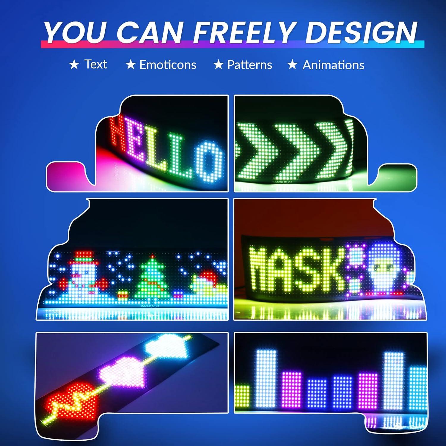 Cartel LED KJOY 38,1x10,2 cm Bluetooth Control App