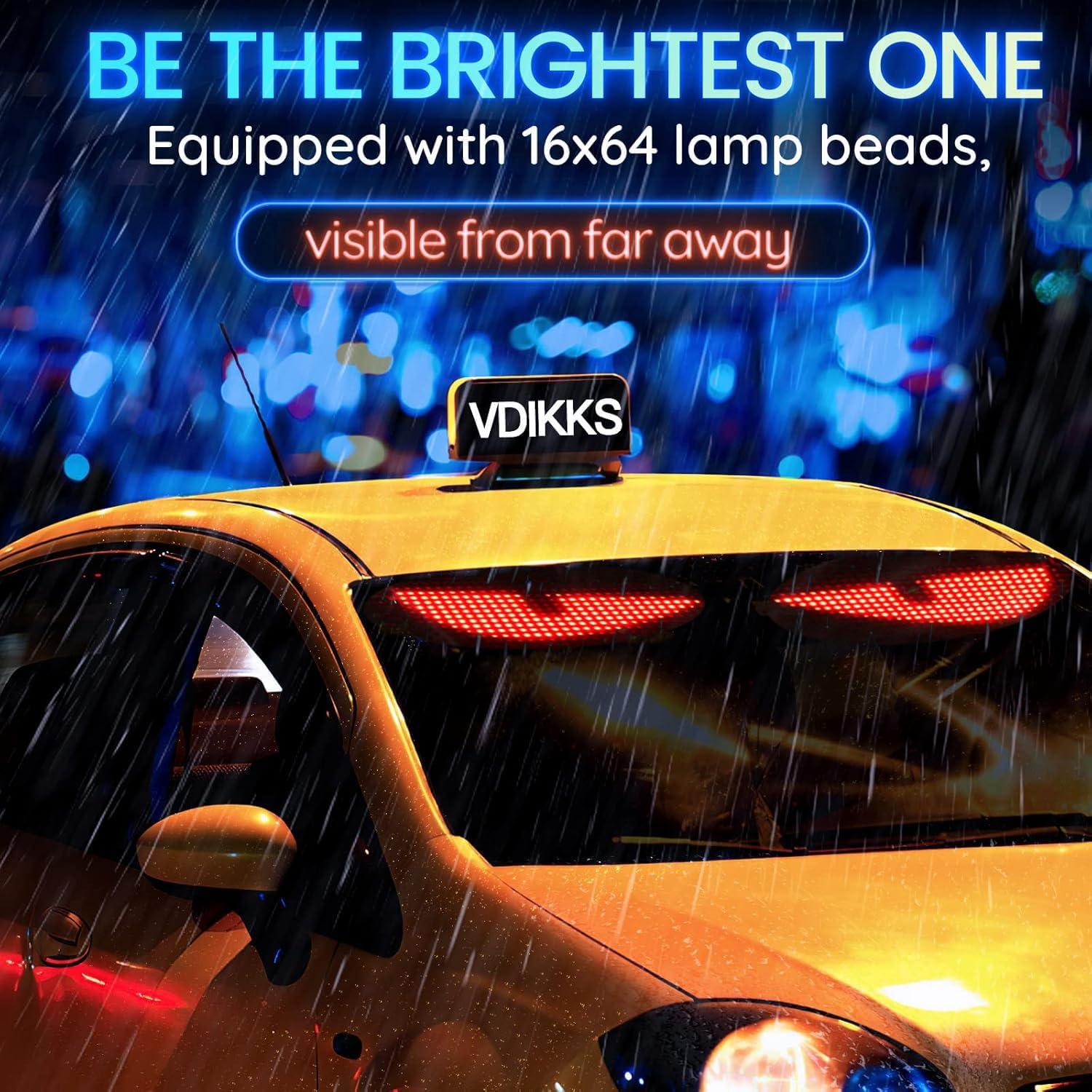 Cartel LED programable VDIKKS 38x10 cm para coche