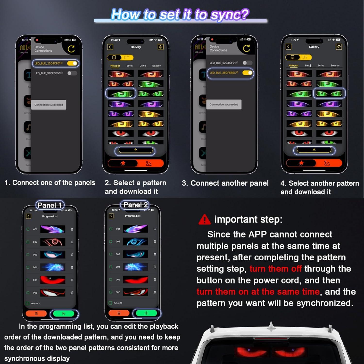 Cartel LED Programable Super RGB 38,1x10,2 cm Control APP
