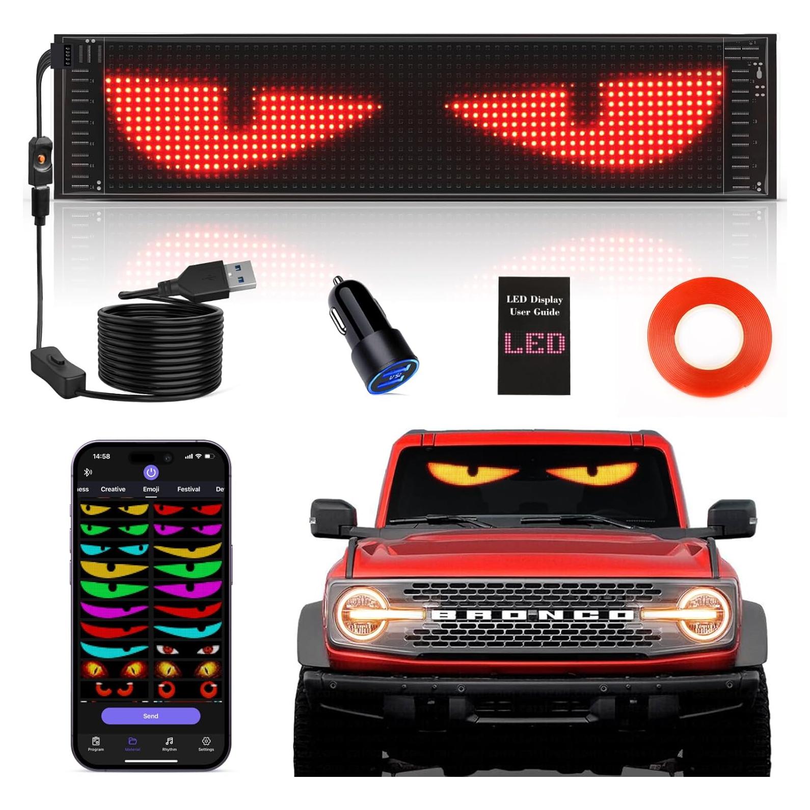 Señal LED Programable Rayhome AM0028 15x10 cm para Auto