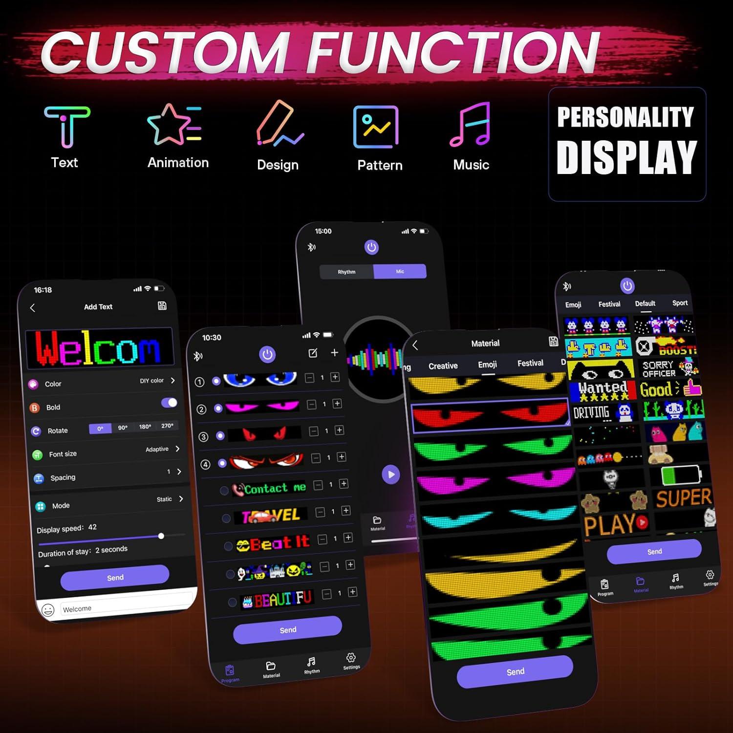 Señal LED Programable Rayhome AM0028 15x10 cm para Auto