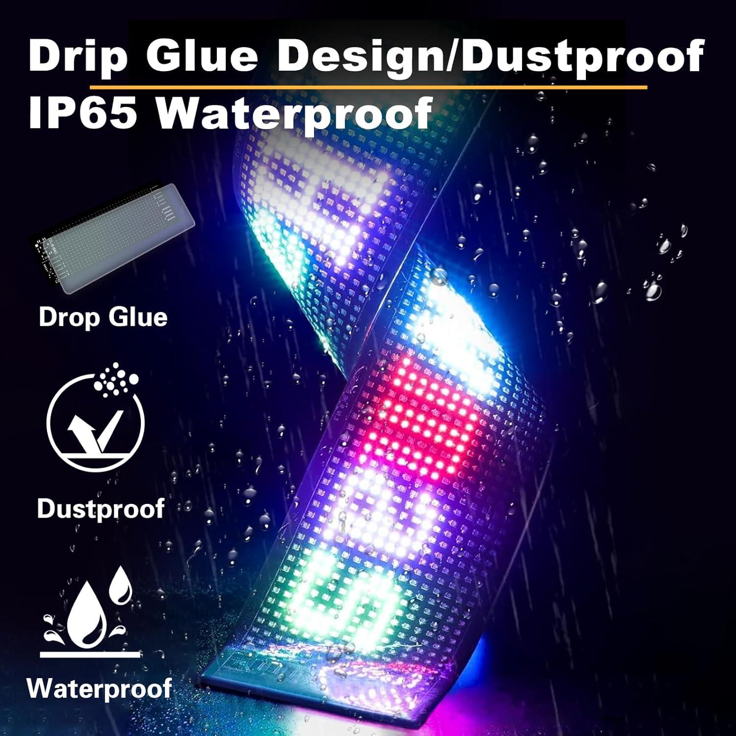 Cartel LED Publicitario Programable Howdot 12x60 cm USB