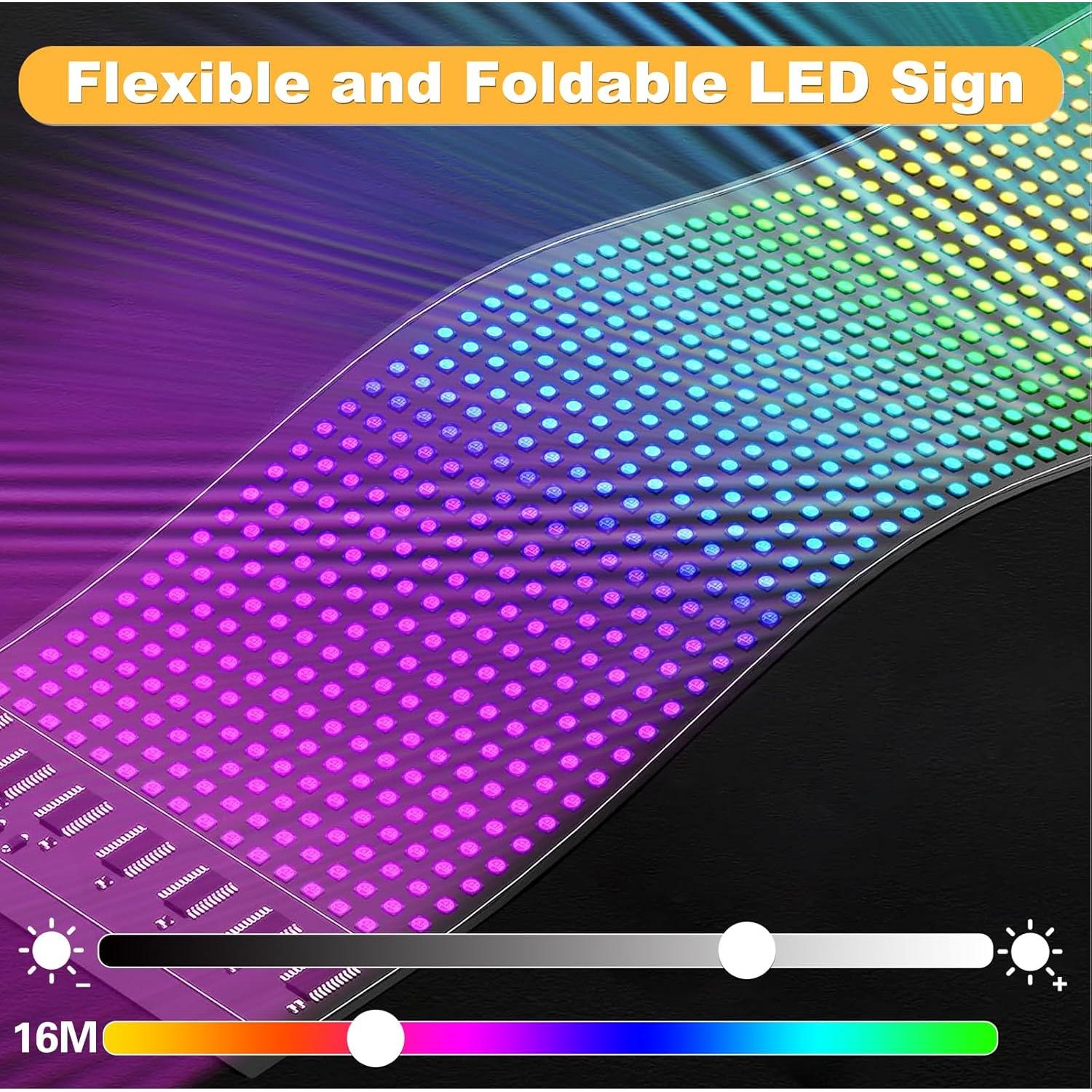 Cartel LED Publicitario Programable Howdot 12x60 cm USB