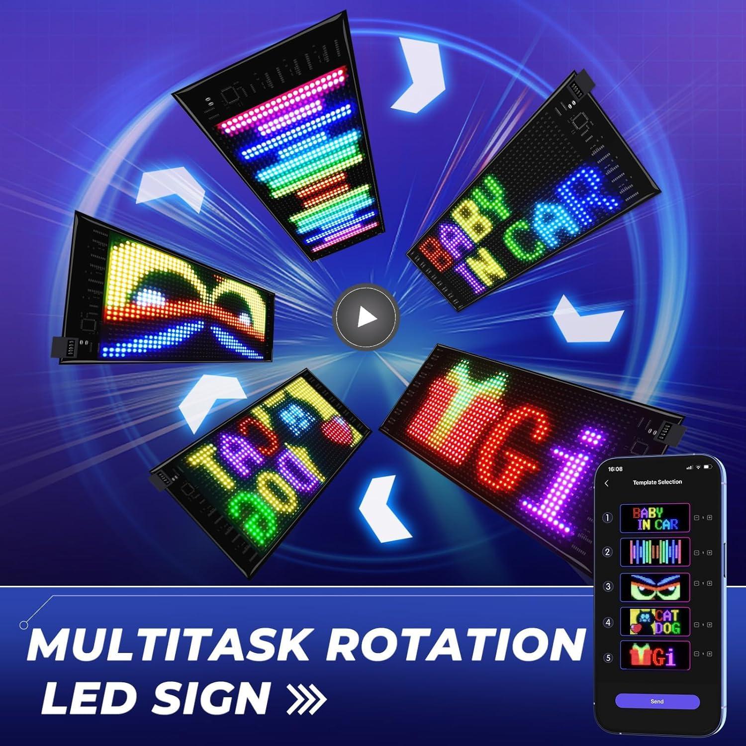 Luces LED VDIKKS para Autos 10.6x4.7 Pulgadas Control APP