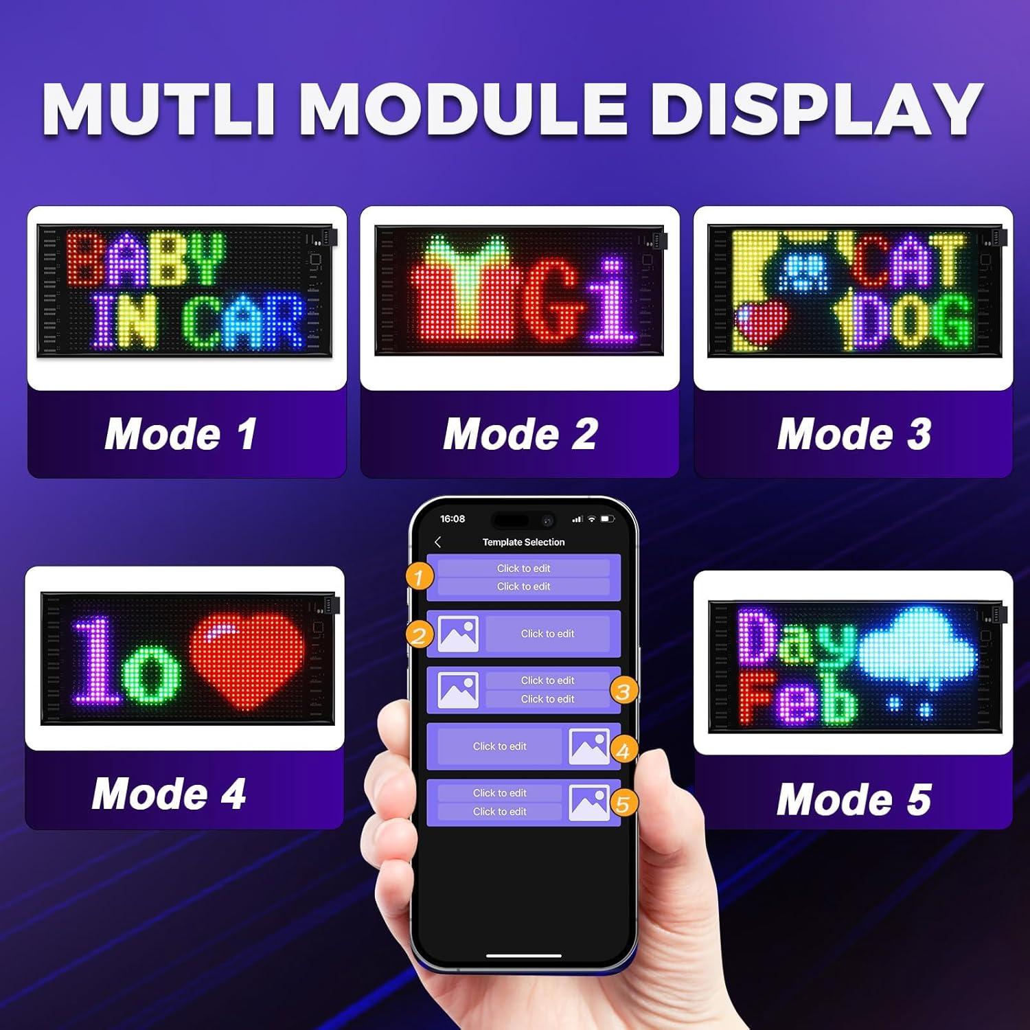 Luces LED VDIKKS para Autos 10.6x4.7 Pulgadas Control APP