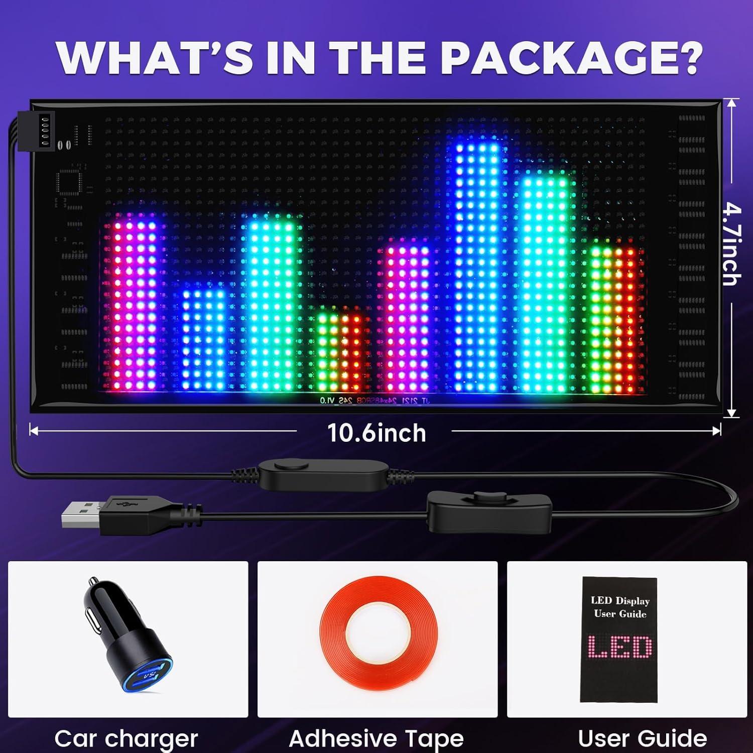 Luces LED VDIKKS para Autos 10.6x4.7 Pulgadas Control APP