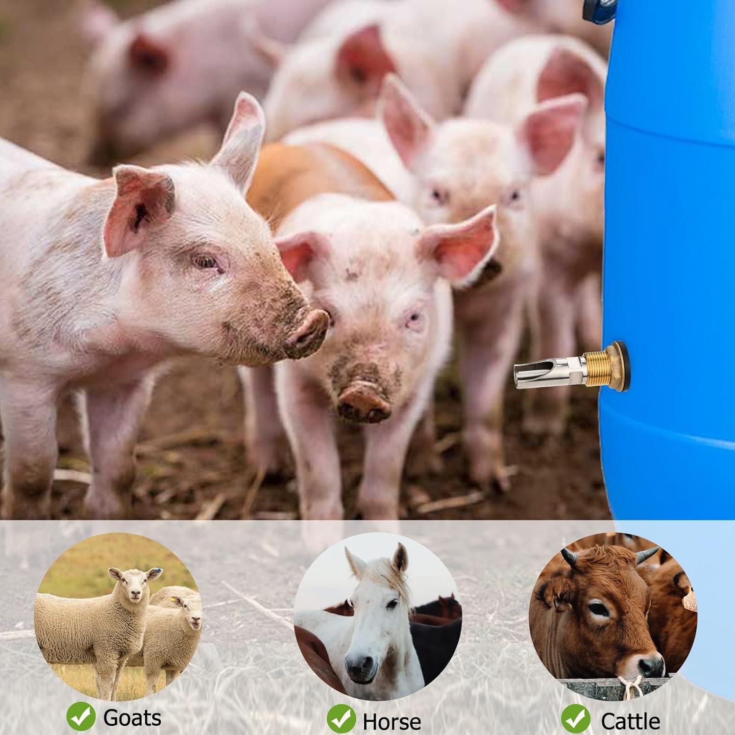 Kit Bebedero Automático Cerdo Ullnosoo 5 Piezas Acero Inoxidable