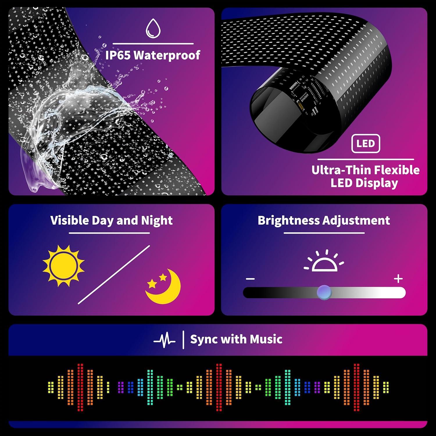 Luz LED Ojos Diabólicos Sooguard 60x12 cm con Control Remoto