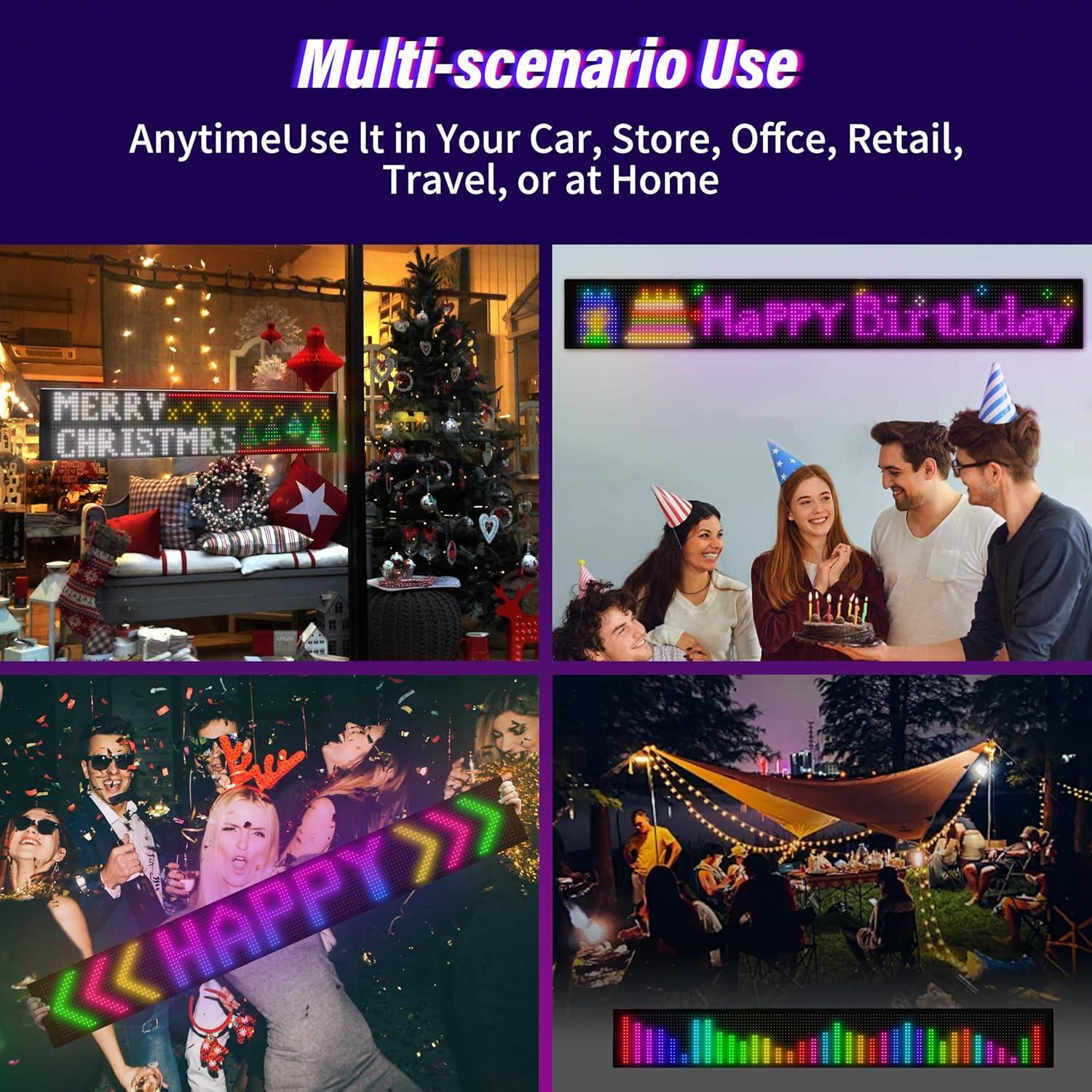 Luz LED Ojos Diabólicos Sooguard 60x12 cm con Control Remoto