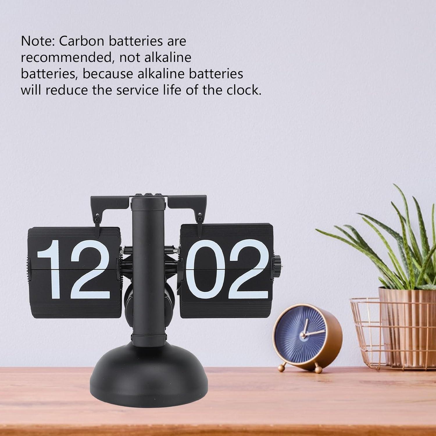 Reloj Digital Retro de Volteo Bewinner, Acero Inoxidable, Negro