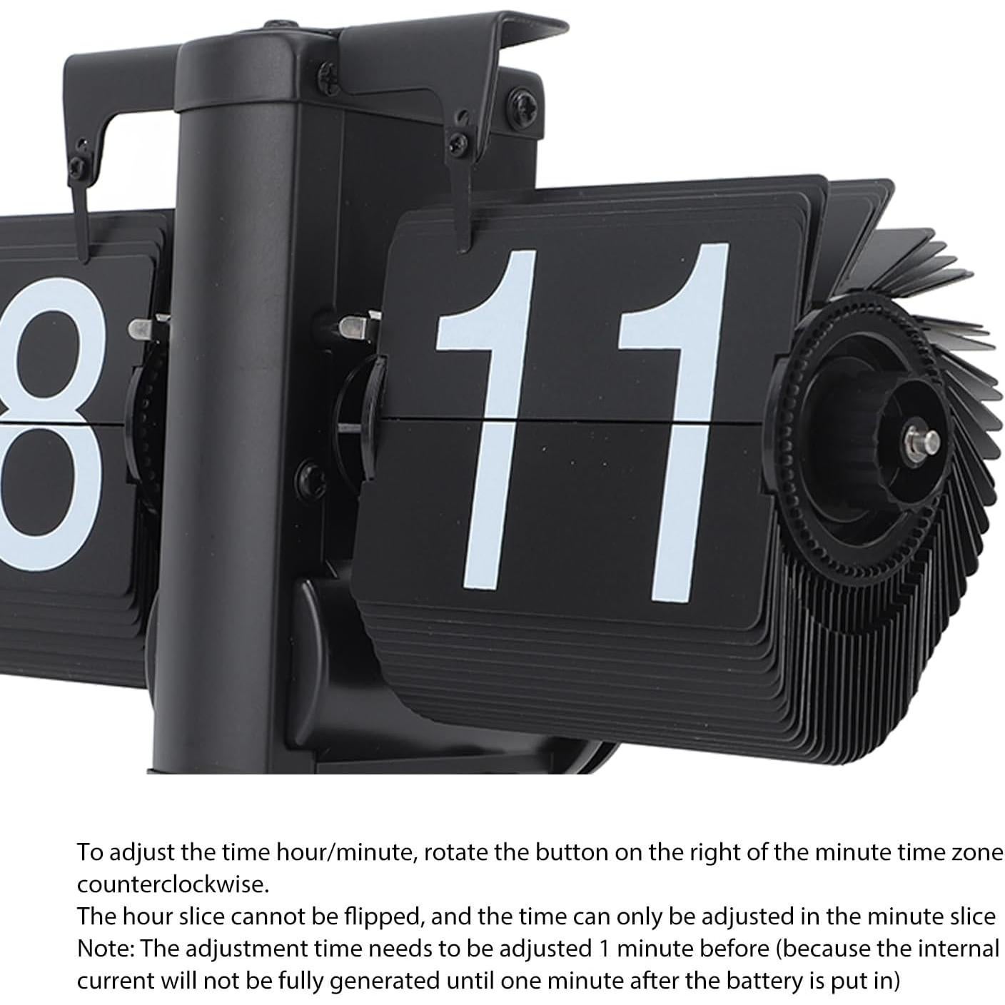 Reloj Digital Retro de Volteo Bewinner, Acero Inoxidable, Negro