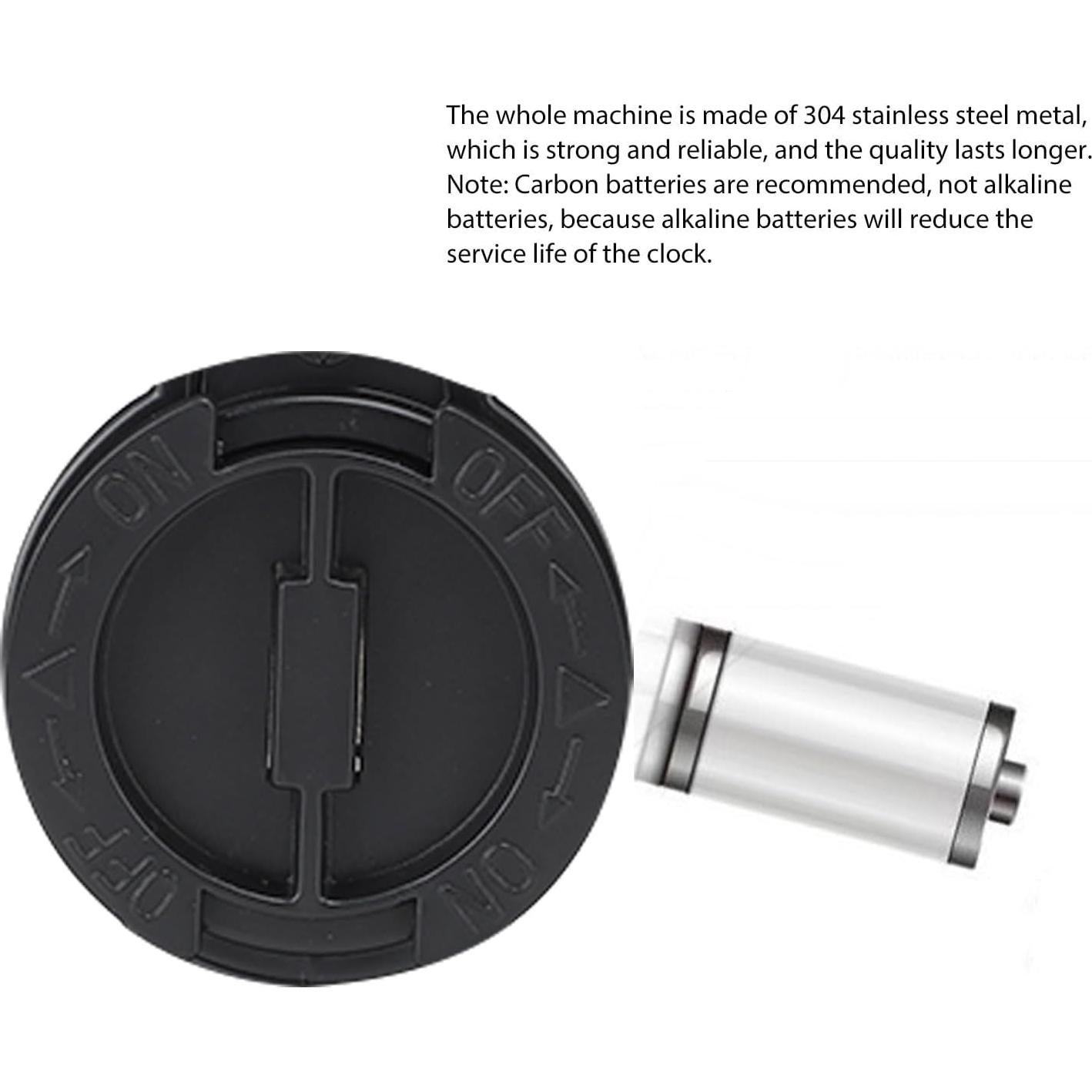 Reloj Digital Retro de Volteo Bewinner, Acero Inoxidable, Negro