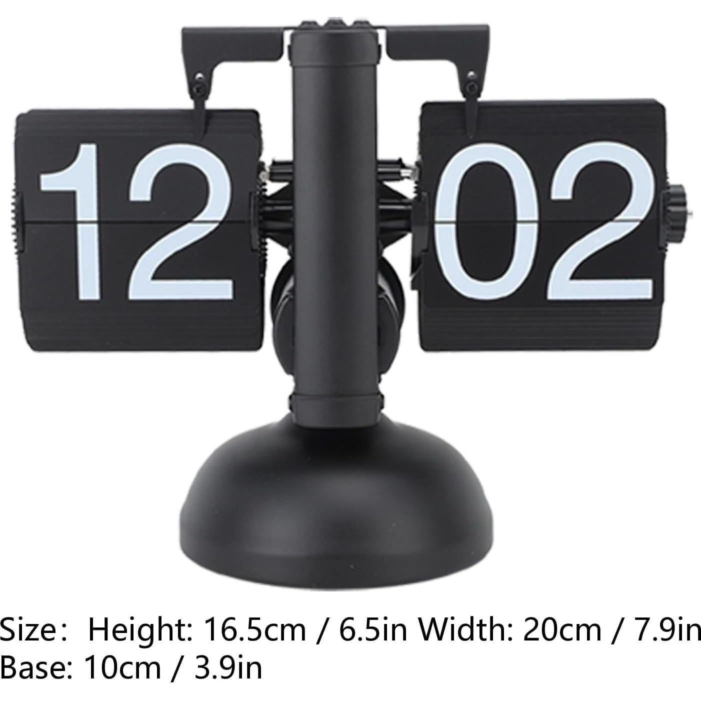 Reloj Digital Retro de Volteo Bewinner, Acero Inoxidable, Negro