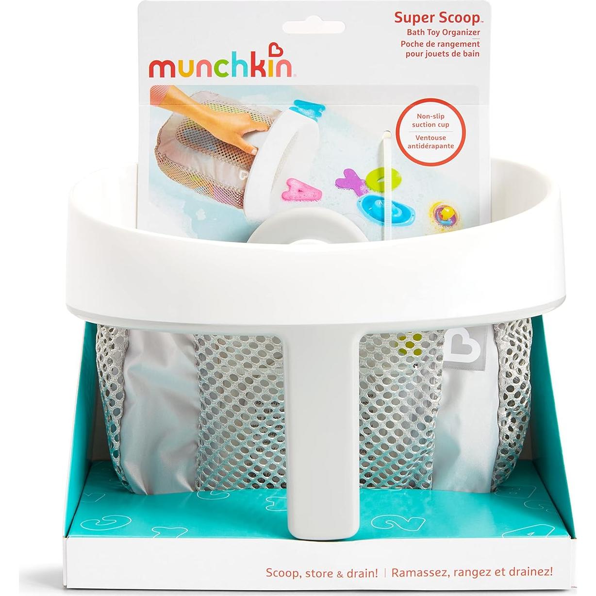 Munchkin Almacenamiento Juguetes Baño Colgante Malla Gris