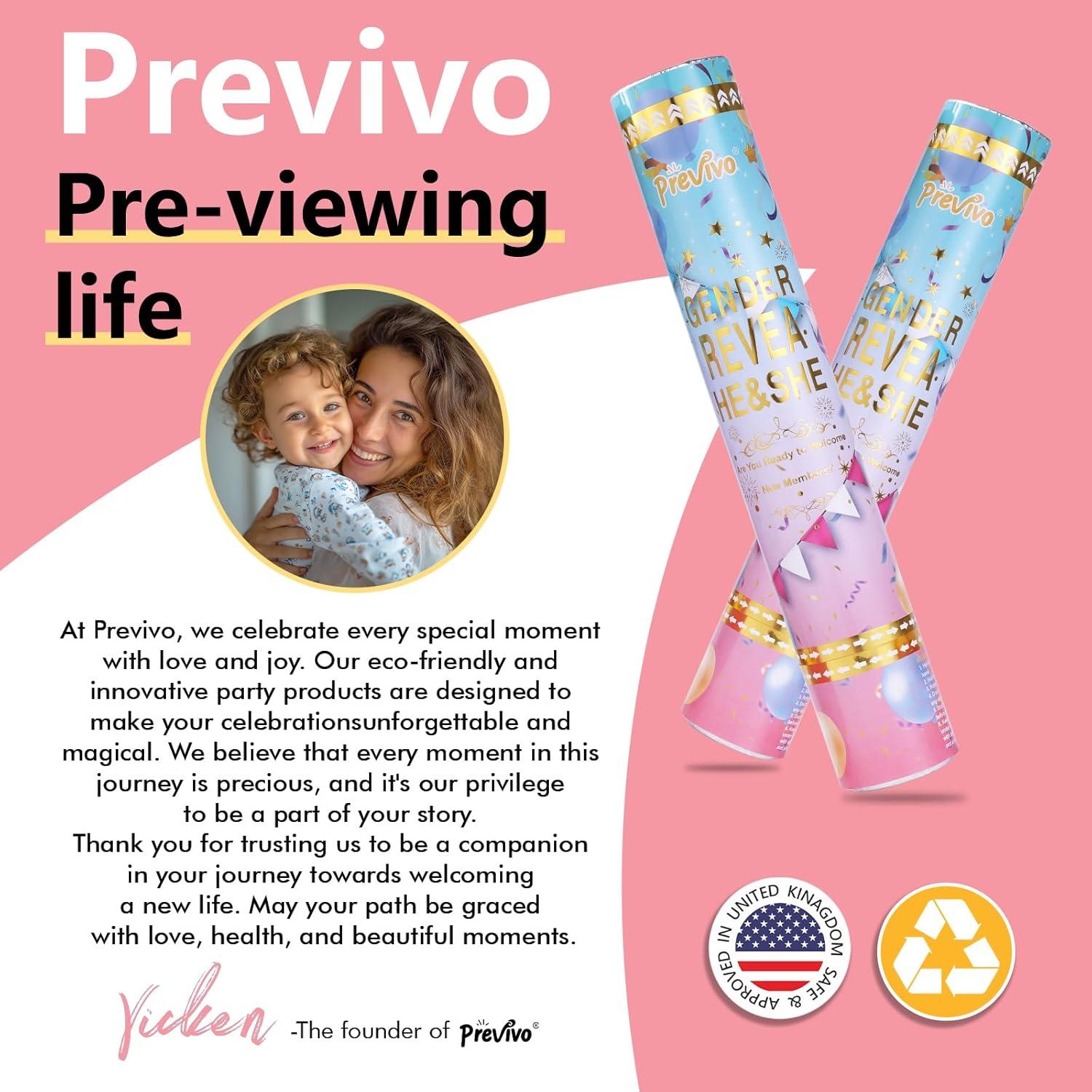 Cañón de Confeti Revelación de Género - 4 Poppers Rosa