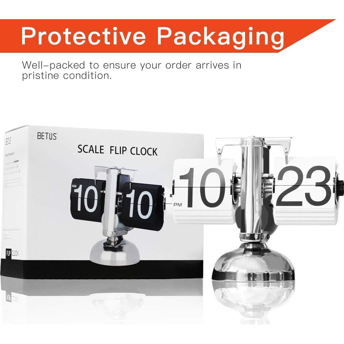 Reloj de Mesa Betus Retro Digital 20x16x8 cm Blanco