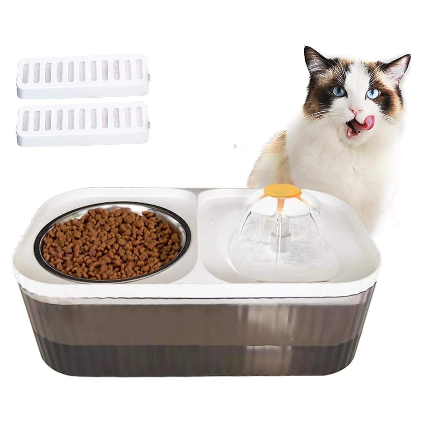 Fuente de Agua Suertree 3L y Tazón Acero Inoxidable 350g